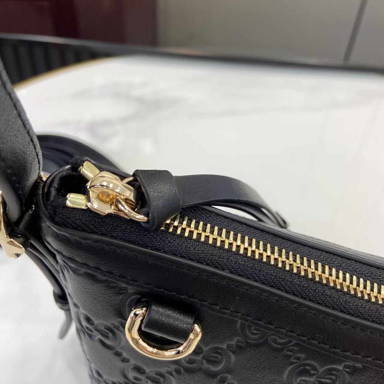 Gucci GG Emblem Small Shoulder Bag - DopestKickz