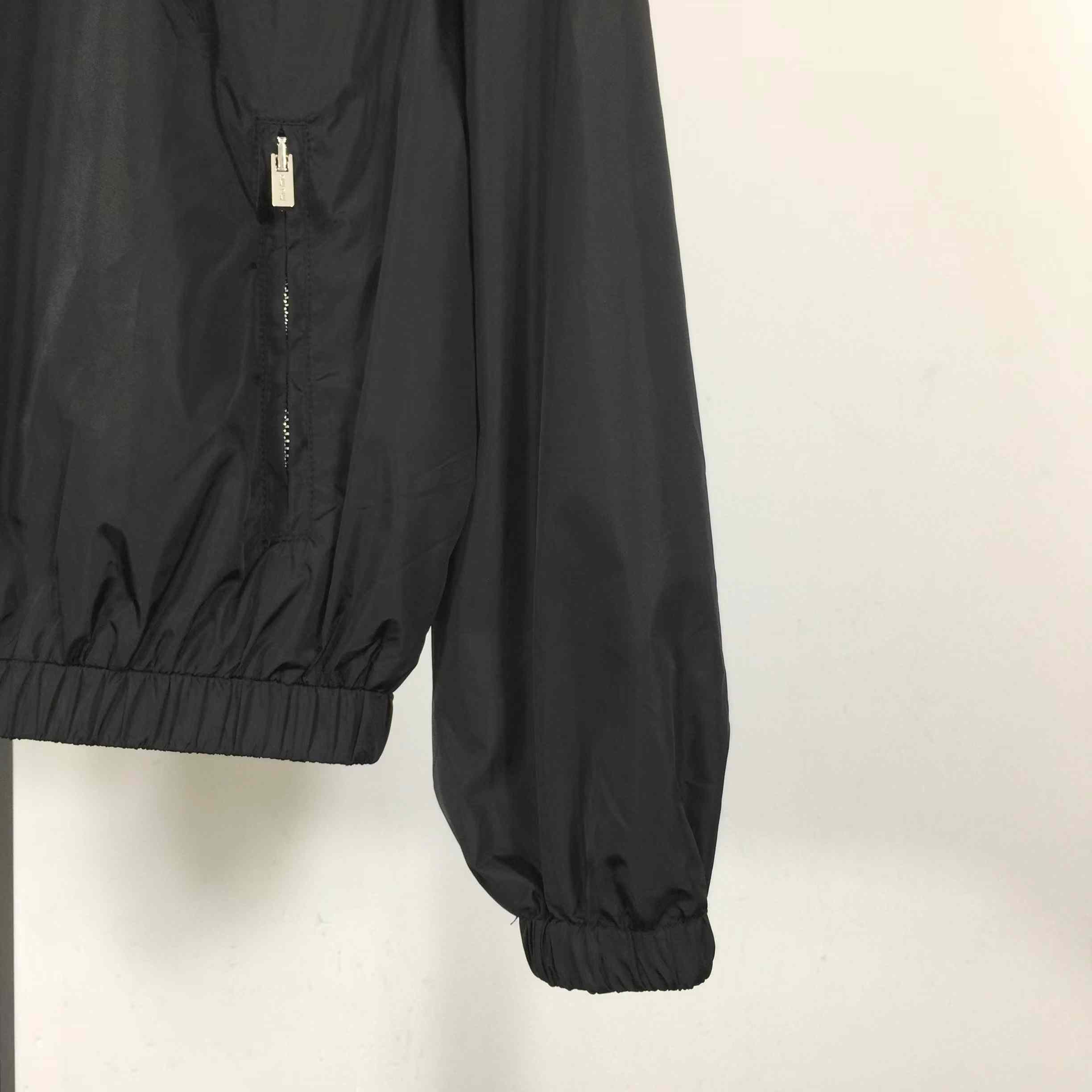 Miu Miu Aluminum Technical Silk Zipper Blouson Jacket - DopestKickz