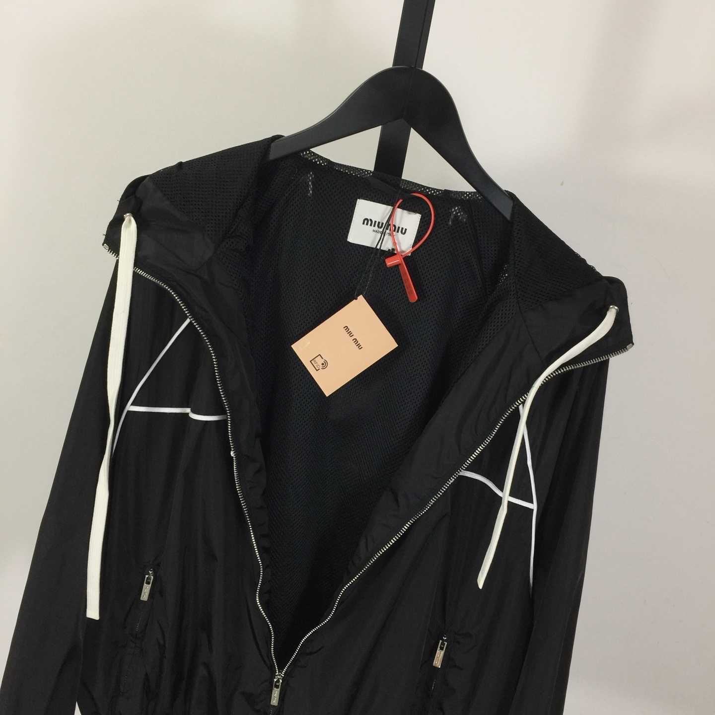 Miu Miu Aluminum Technical Silk Zipper Blouson Jacket - DopestKickz