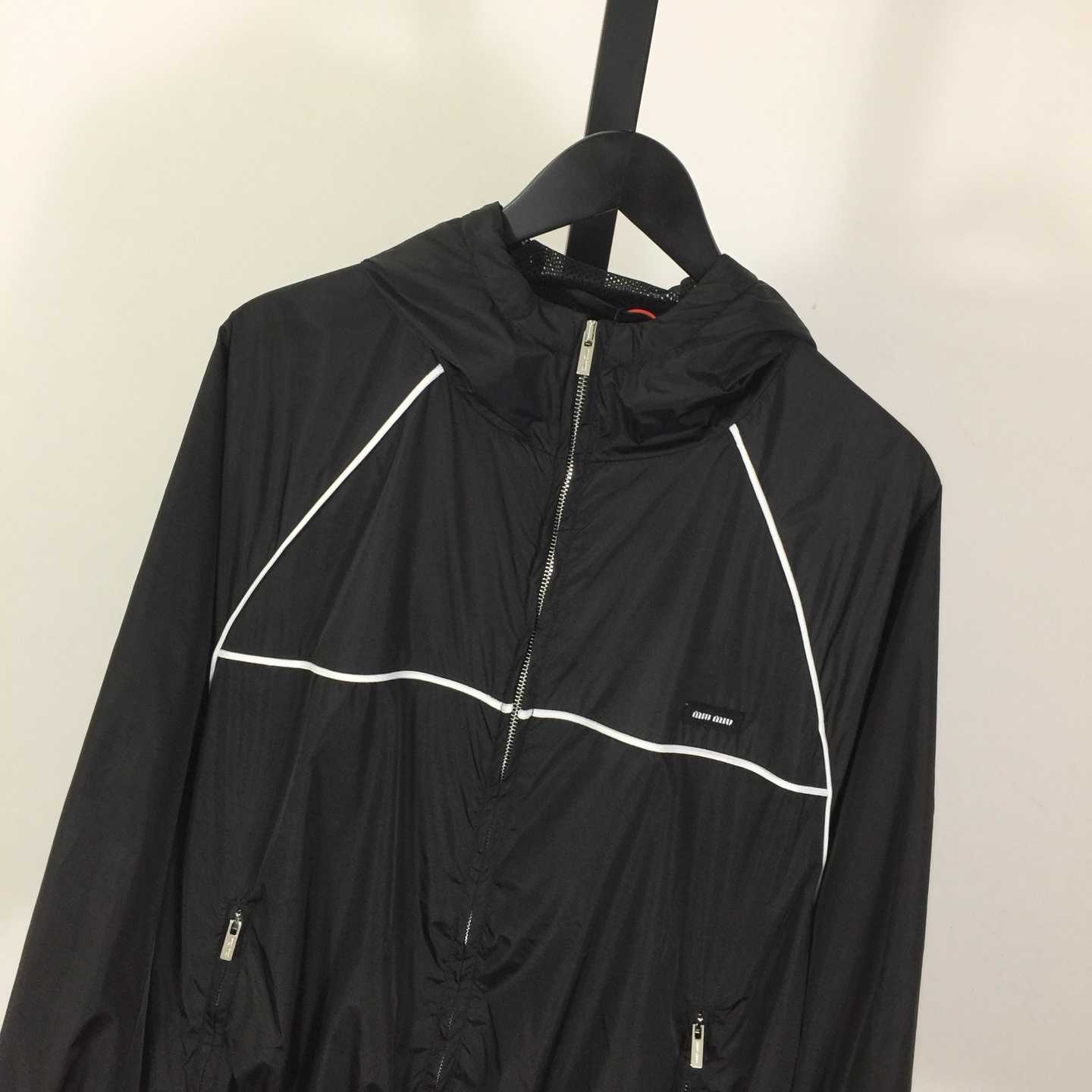 Miu Miu Aluminum Technical Silk Zipper Blouson Jacket - DopestKickz