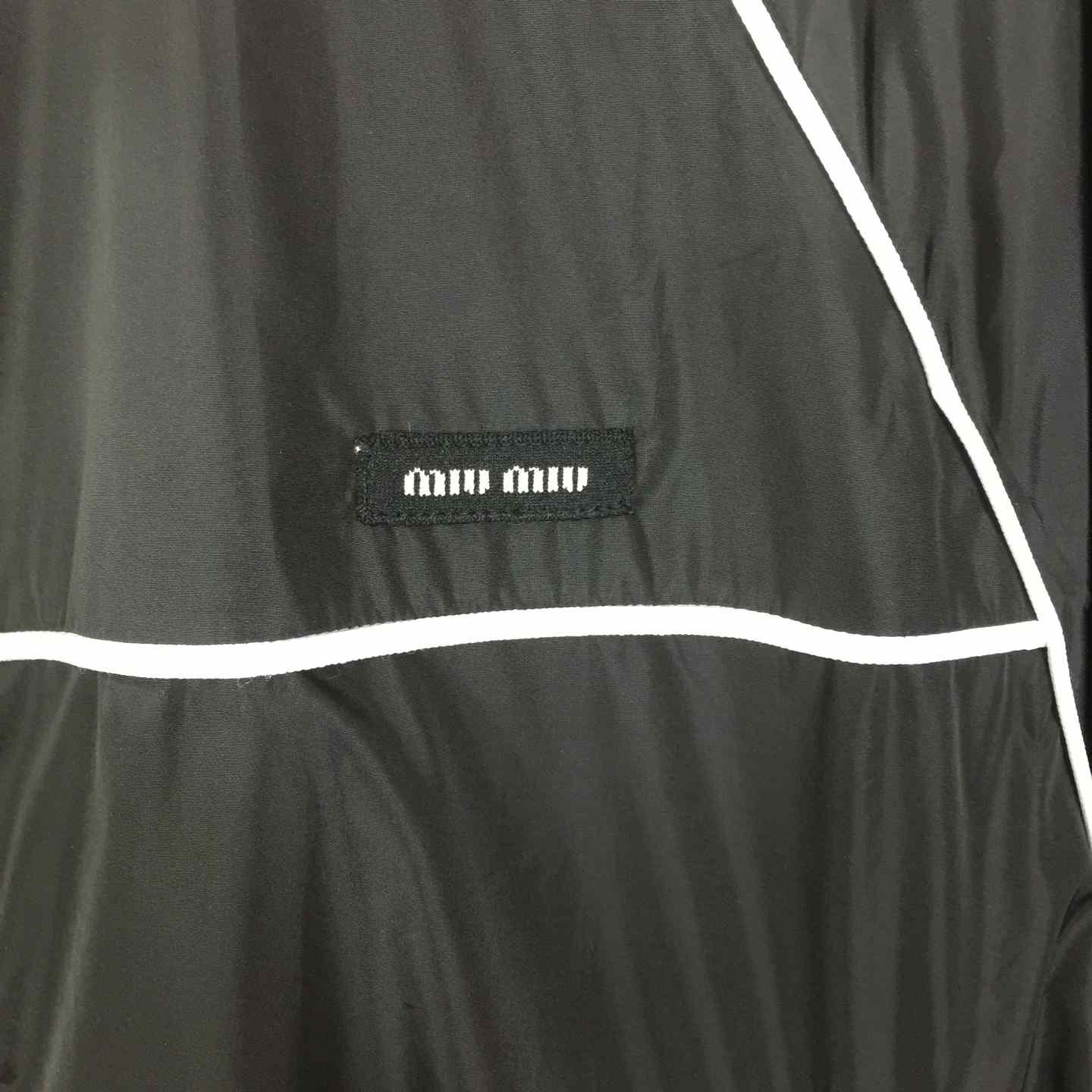 Miu Miu Aluminum Technical Silk Zipper Blouson Jacket - DopestKickz