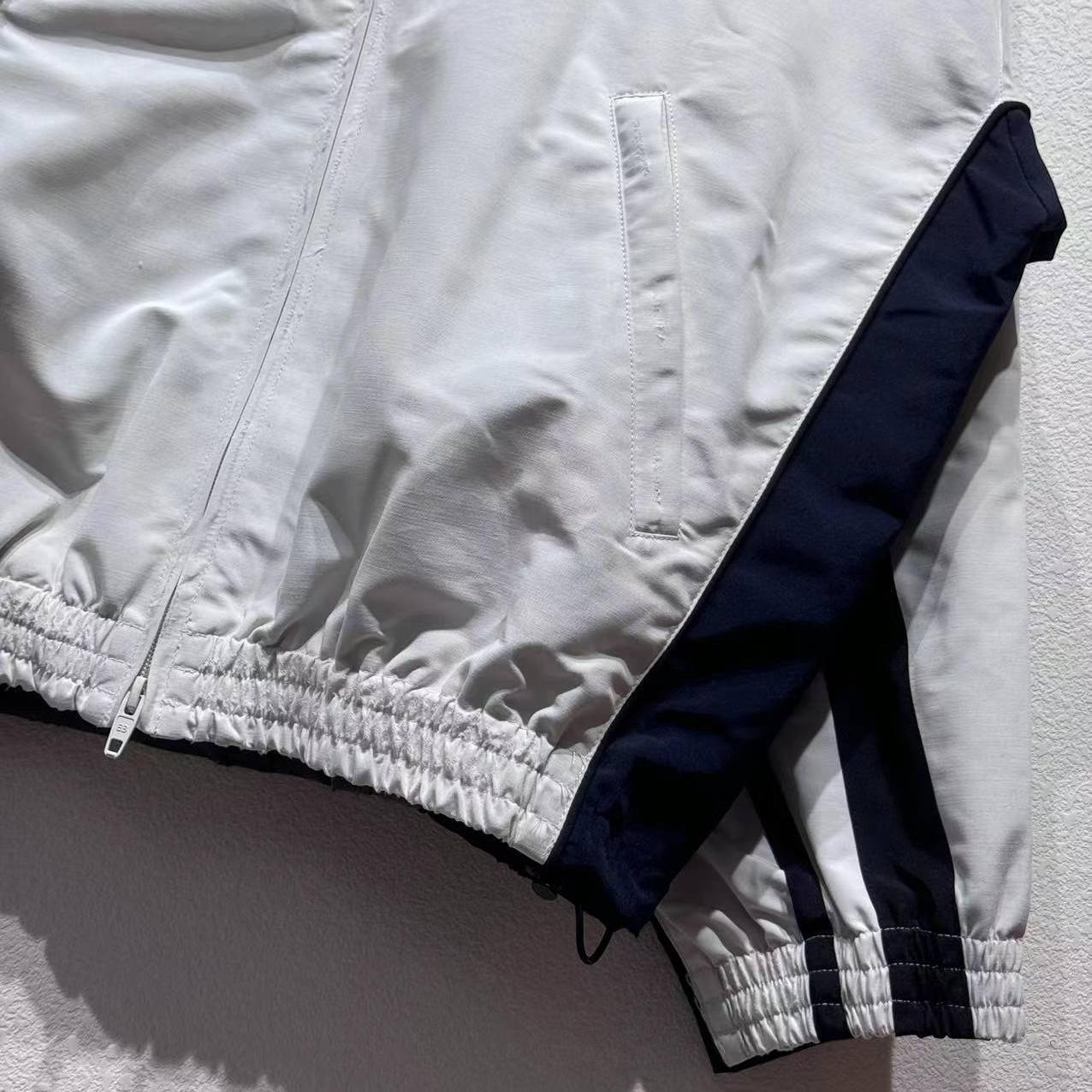 Balenciaga 50/50 Tracksuit Jacket In White And Grey - DopestKickz