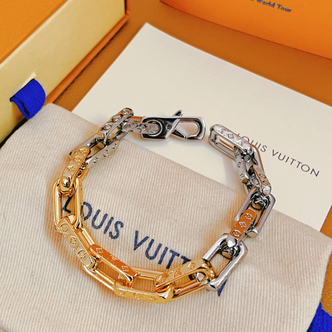 Louis Vuitton Monogram Chain Bracelet - DopestKickz