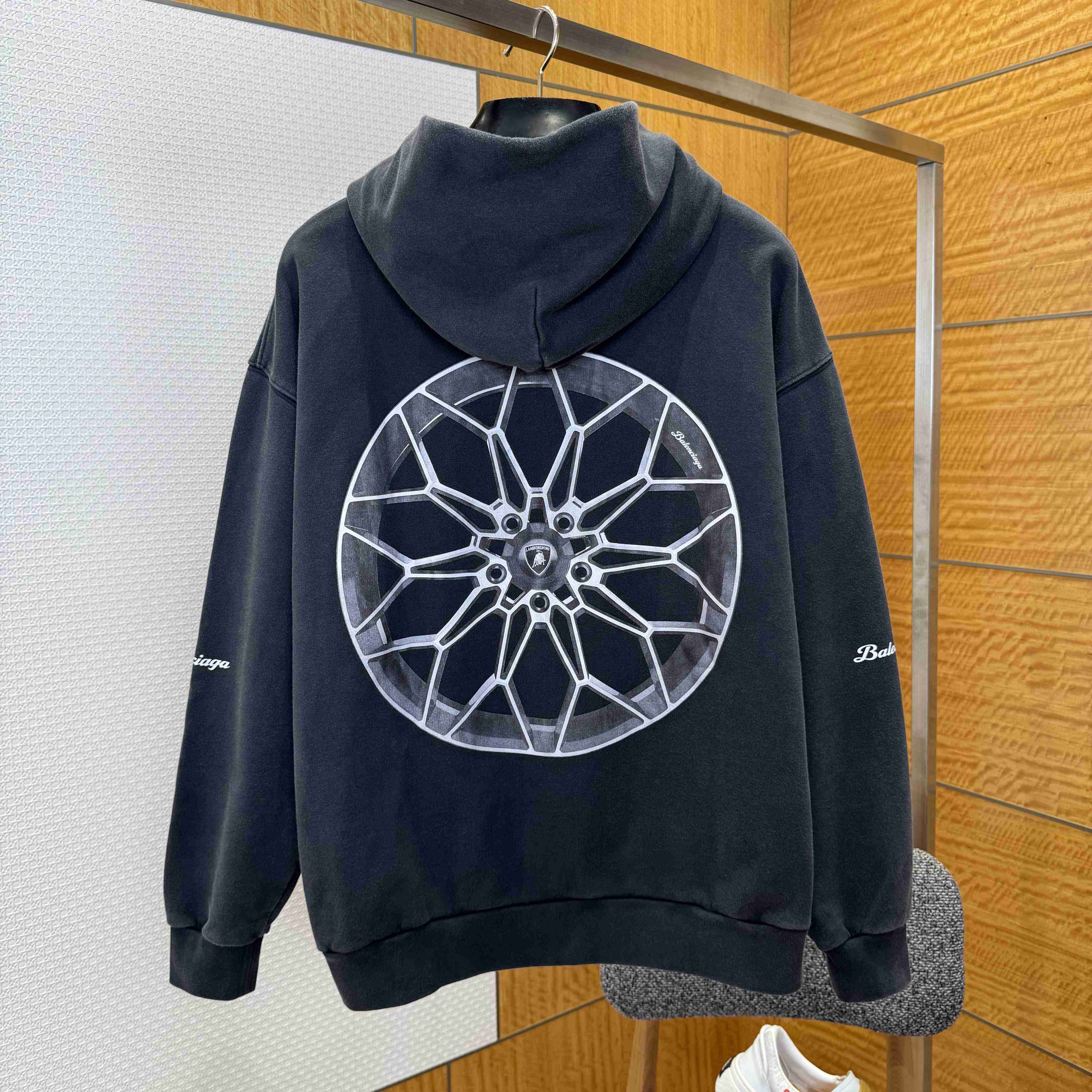 Balenciaga I Automobili Lamborghini Zip-Up Hoodie Small Fit - DopestKickz