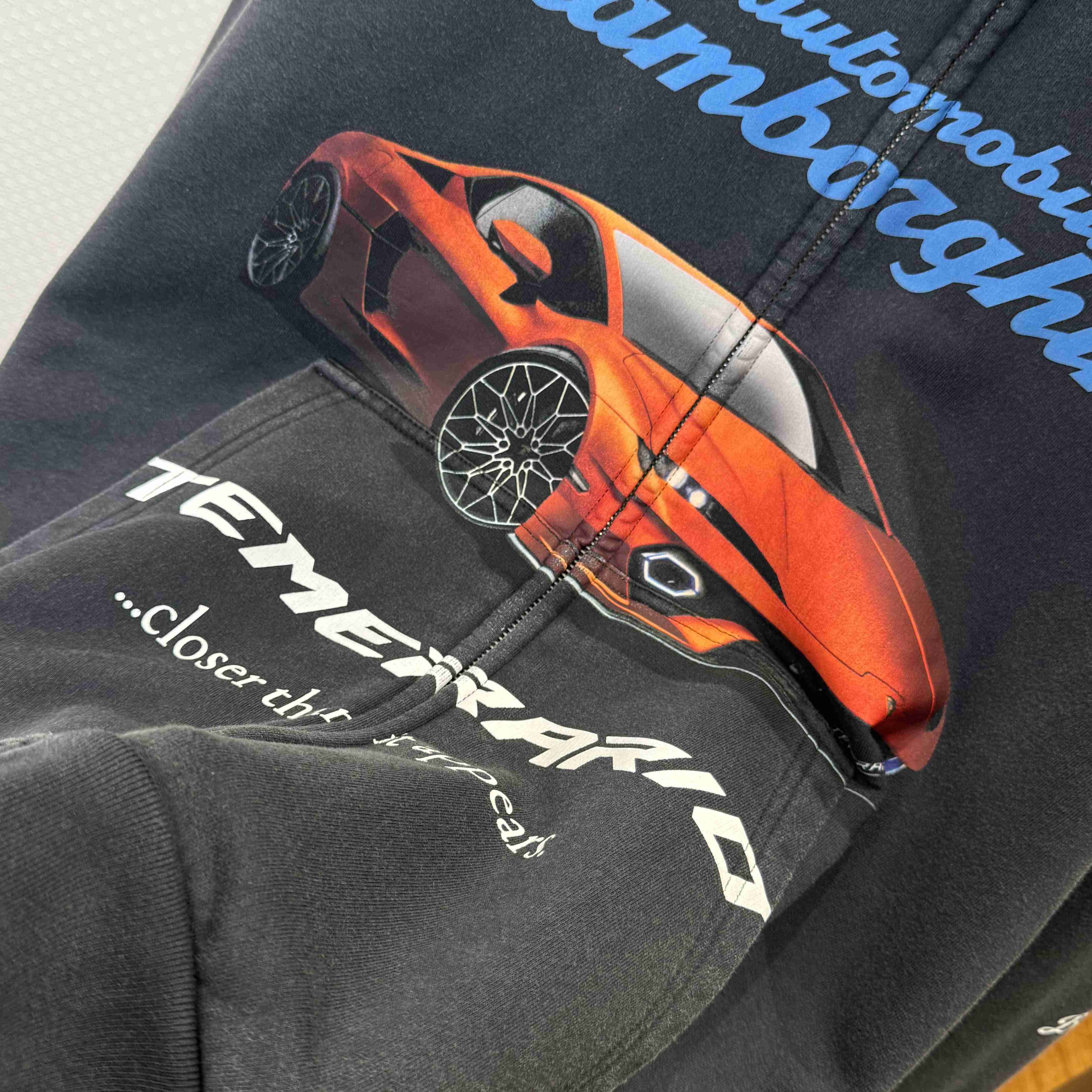 Balenciaga I Automobili Lamborghini Zip-Up Hoodie Small Fit - DopestKickz
