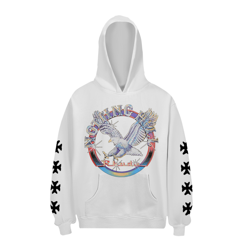 Rhude  Eagle Graphic Star-Embellished Hoodie - DopestKickz