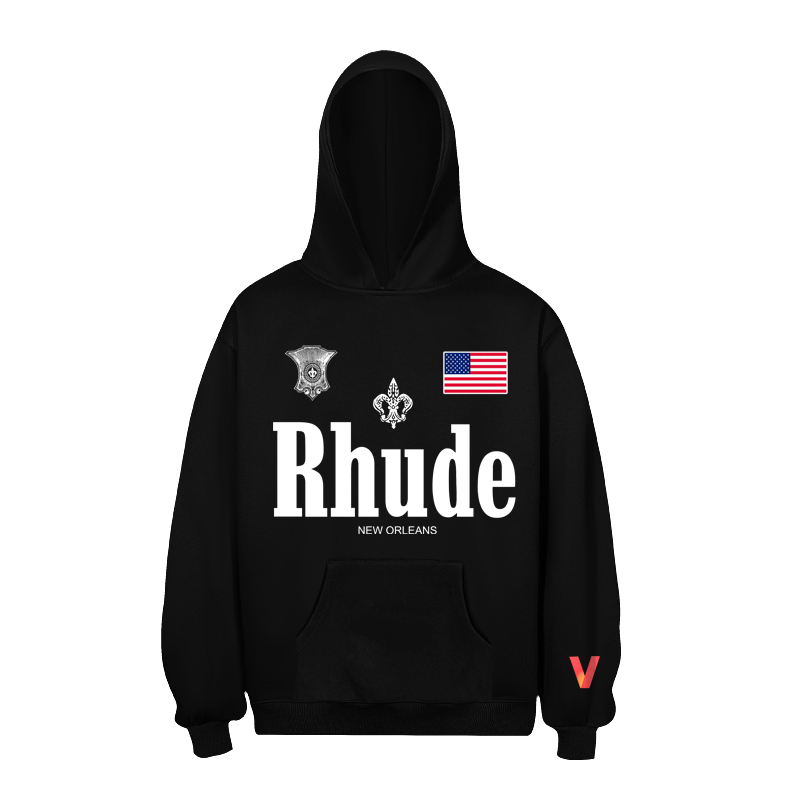 Rhude Petrol Patch Hoodie - DopestKickz