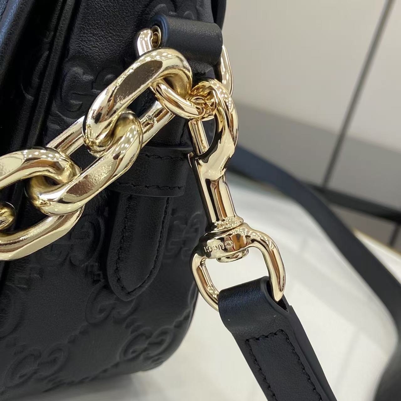 Gucci GG Emblem Small Shoulder Bag - DopestKickz