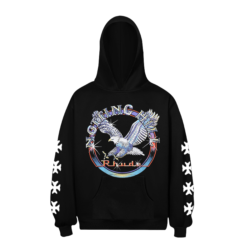 Rhude  Eagle Graphic Star-Embellished Hoodie - DopestKickz