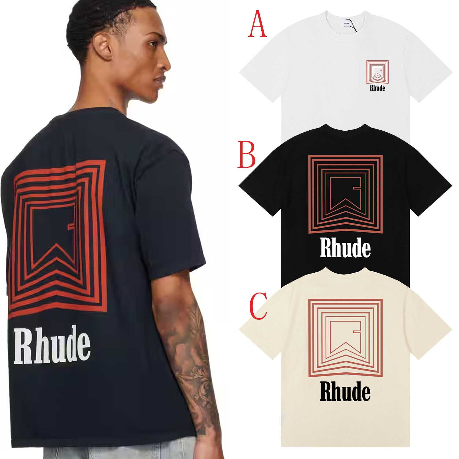 Rhude Printed Cotton-Jersey T-Shirt  - DopestKickz