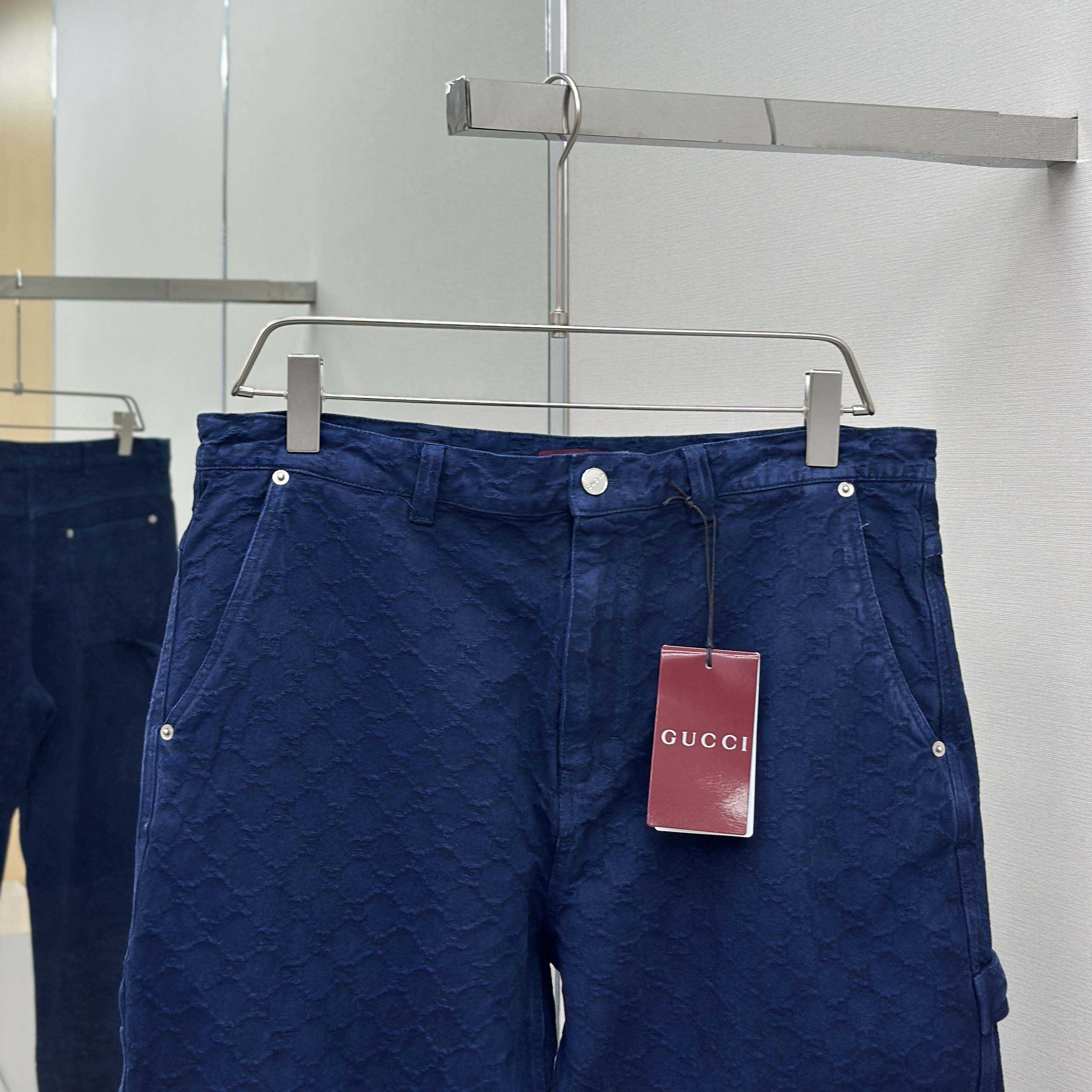 Gucci Bleached GG Cotton Denim Jacquard Pant - DopestKickz