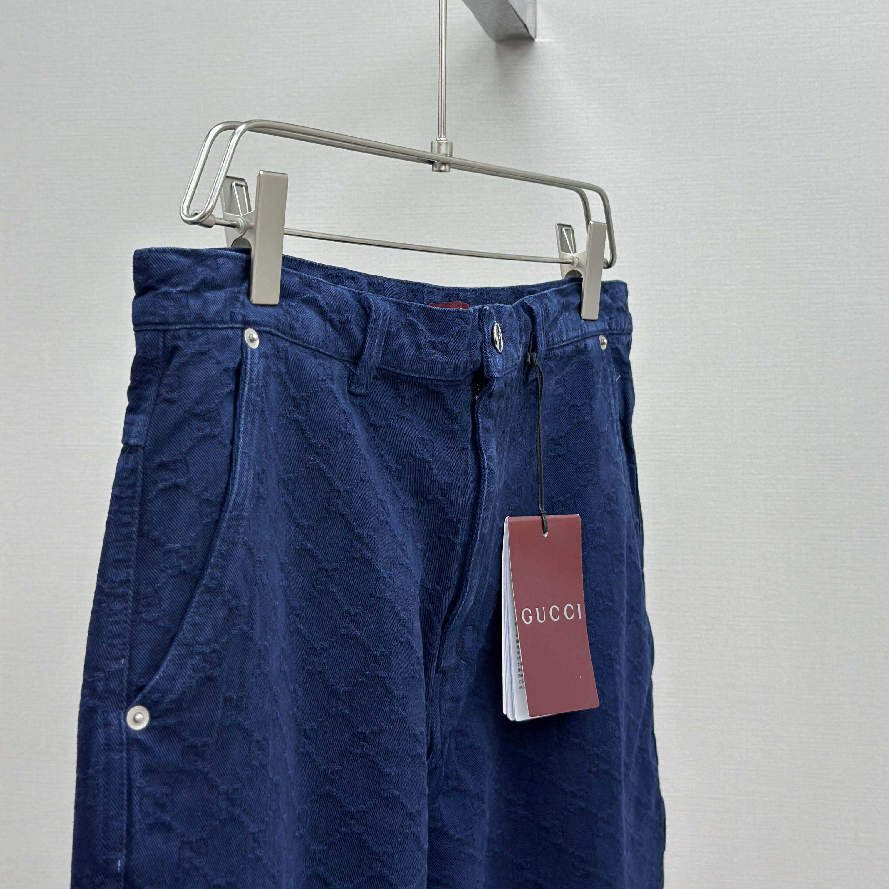 Gucci Bleached GG Cotton Denim Jacquard Pant - DopestKickz