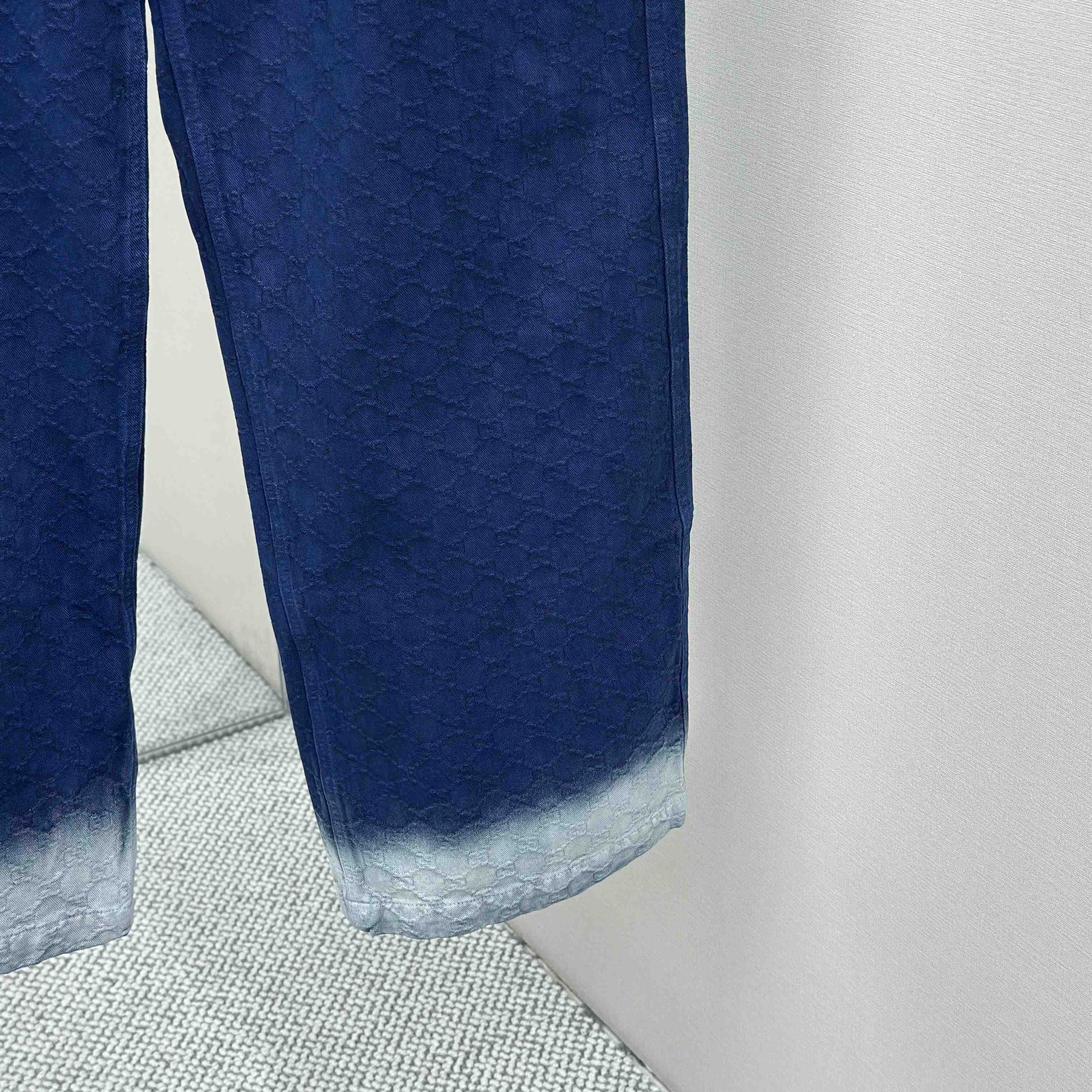 Gucci Bleached GG Cotton Denim Jacquard Pant - DopestKickz
