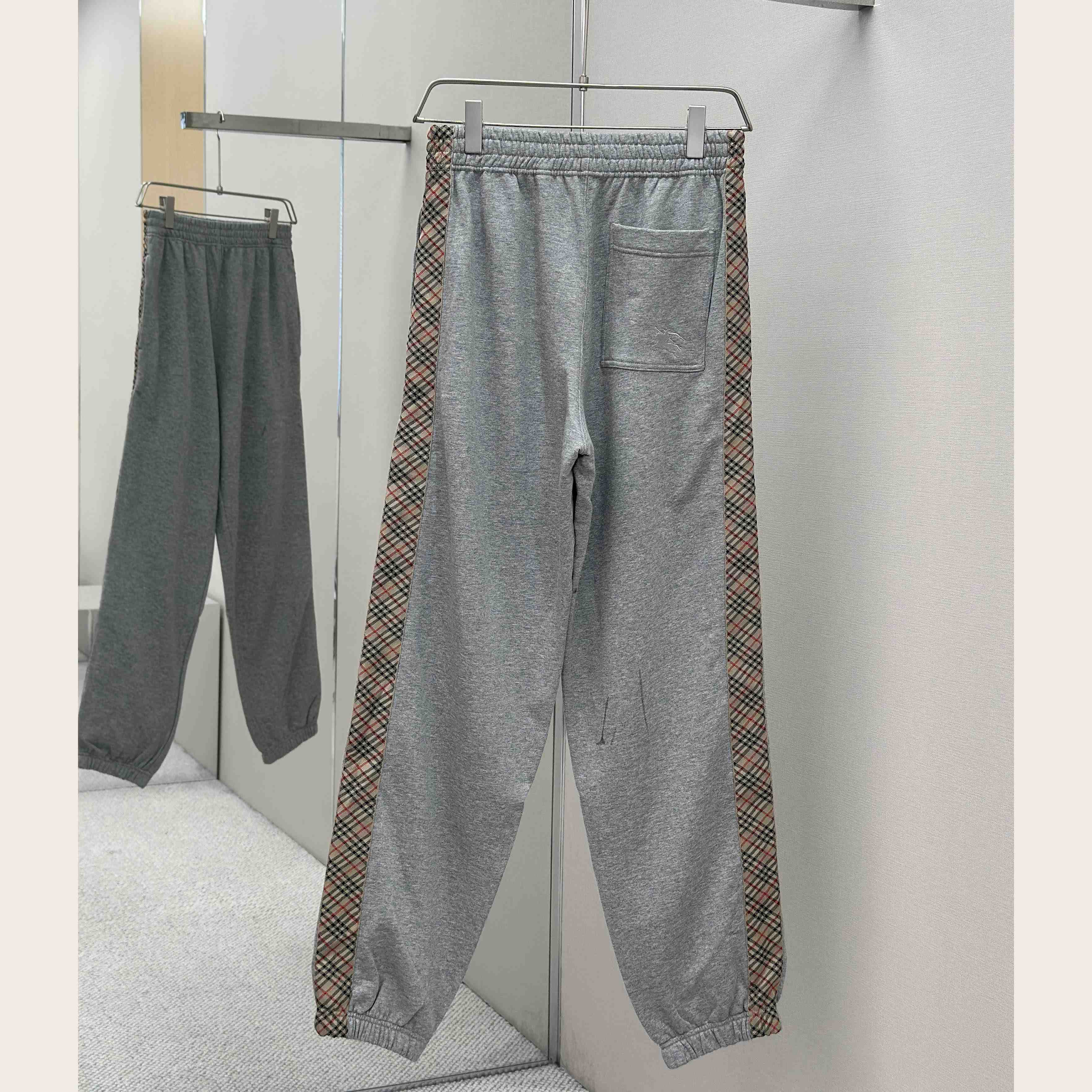 Burberry Check Trim Cotton Jogging Pants - DopestKickz