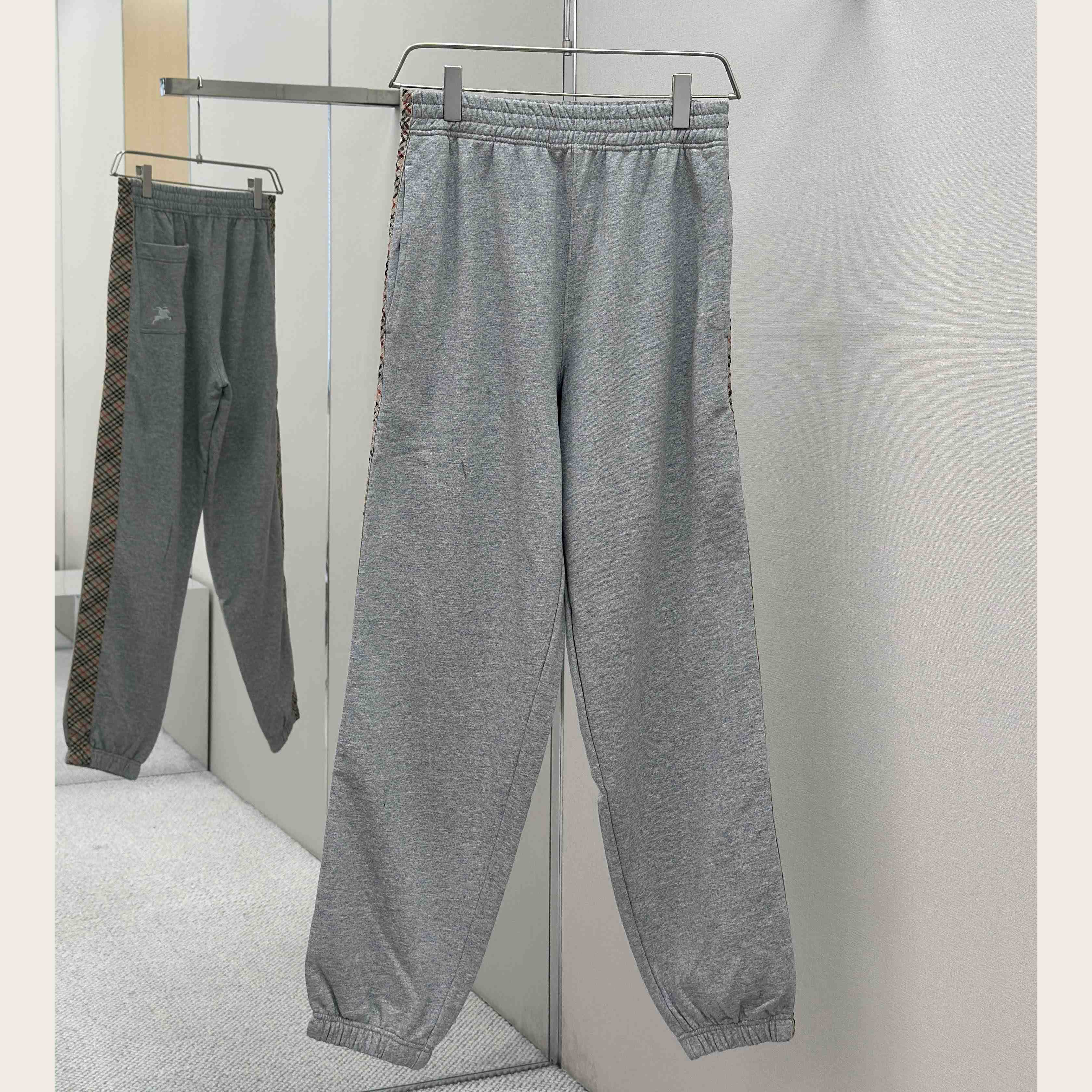 Burberry Check Trim Cotton Jogging Pants - DopestKickz