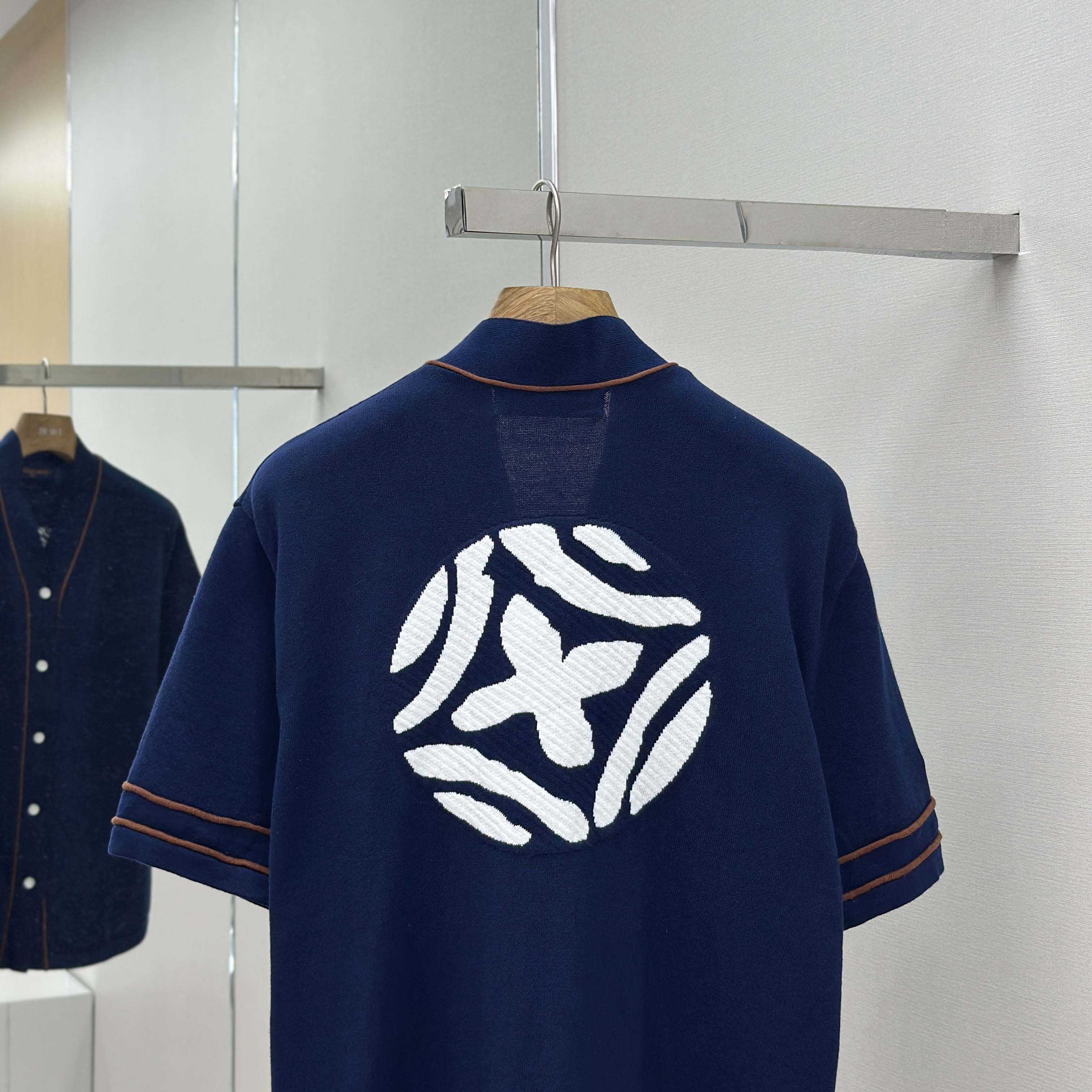 Louis Vuitton Knitted Short-Sleeved Baseball Shirt   1AIMCR - DopestKickz