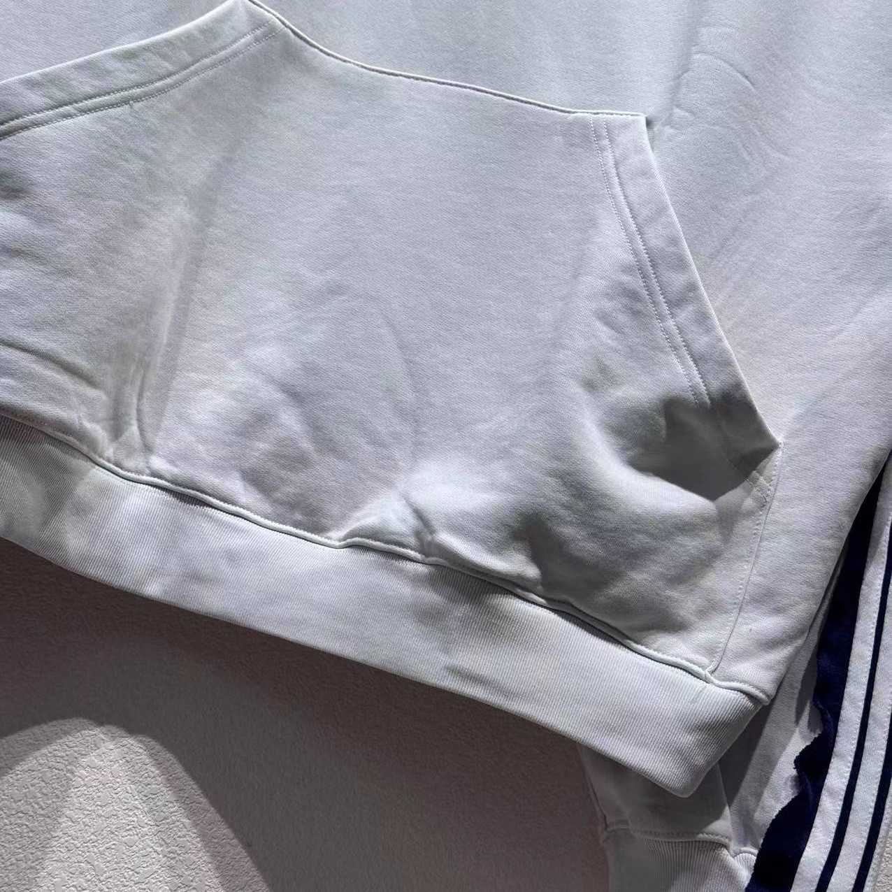 Balenciaga Unity Sports Bal Large Hoodie In Dirty White And Black Dry Fleece - DopestKickz