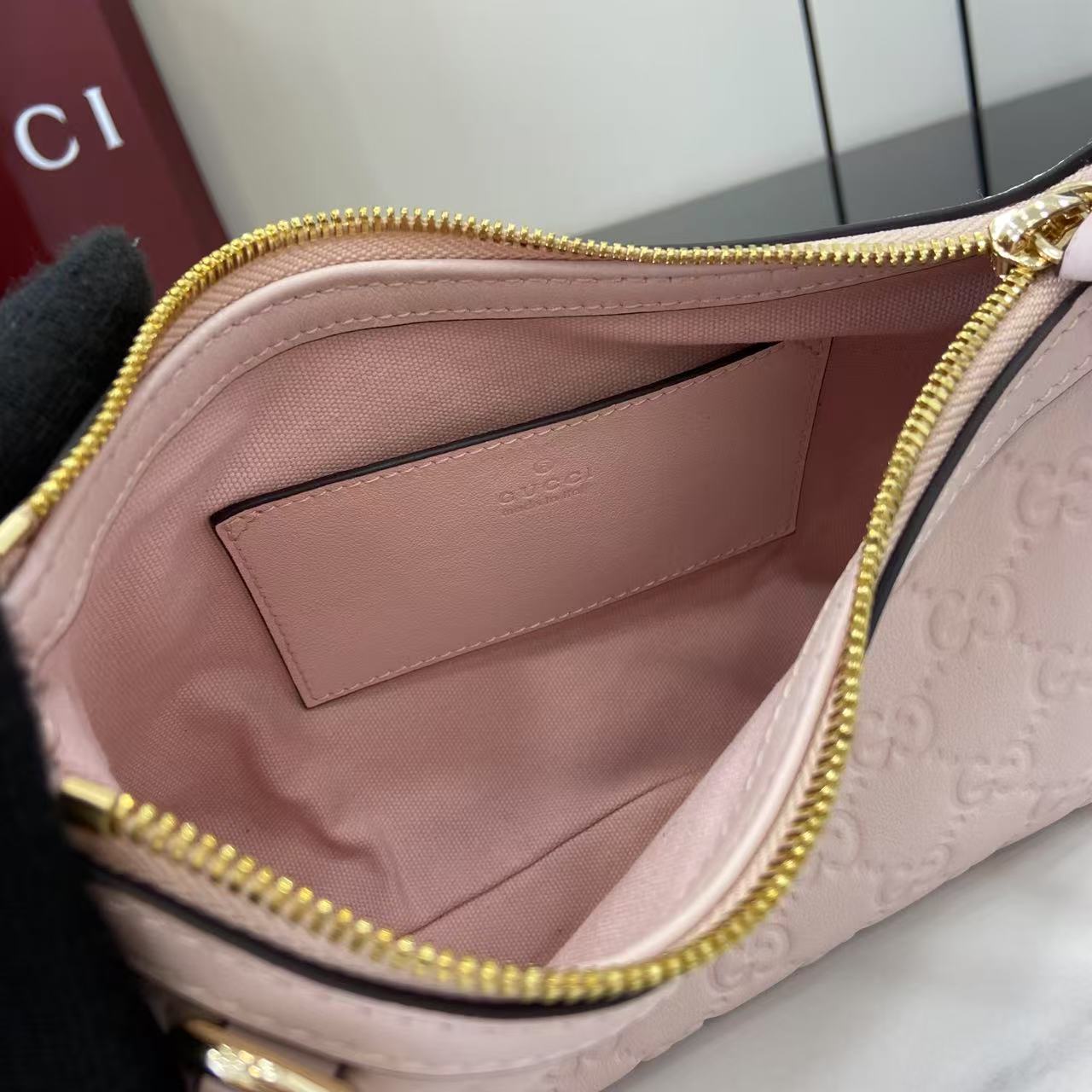 Gucci GG Emblem Small Shoulder Bag - DopestKickz