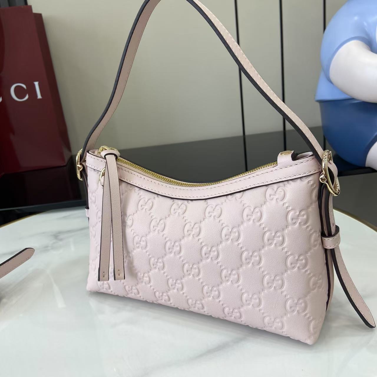 Gucci GG Emblem Small Shoulder Bag - DopestKickz