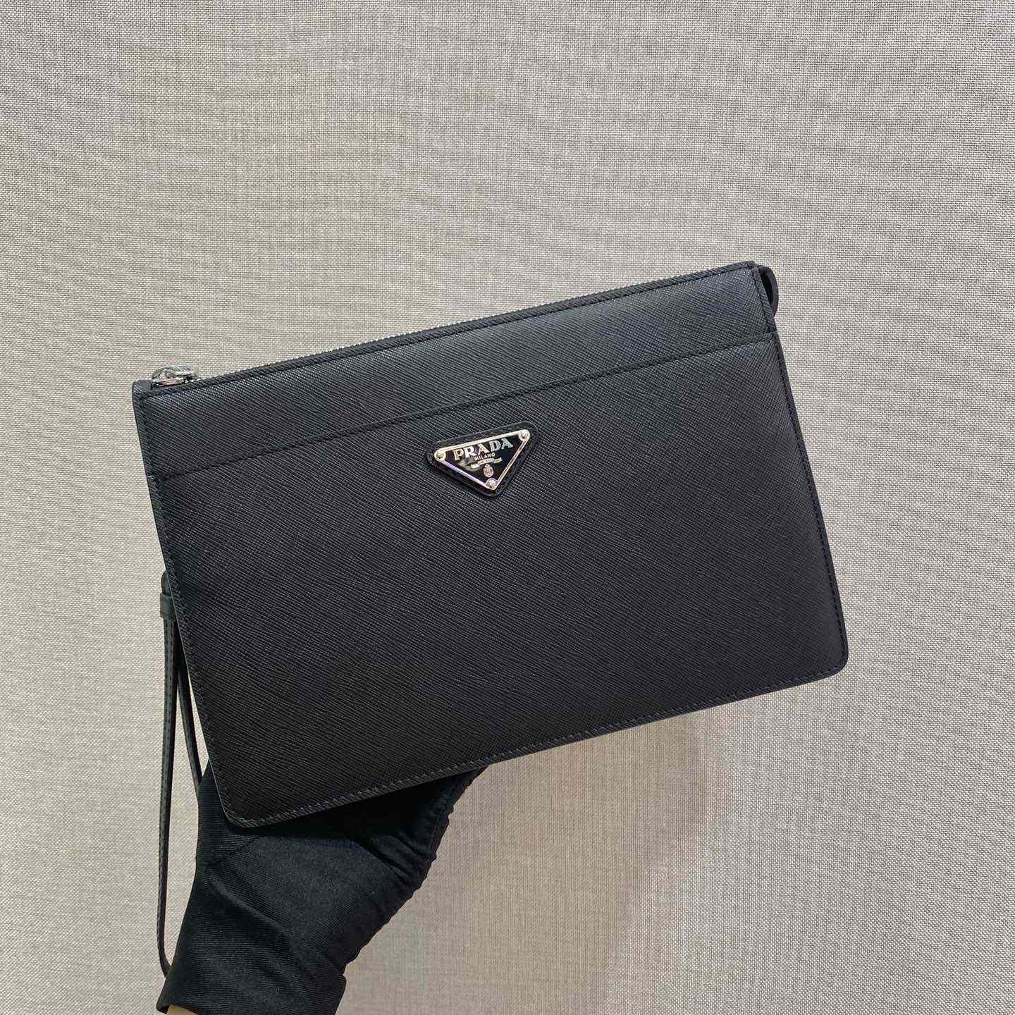 Prada Saffiano Leather Pouch - DopestKickz