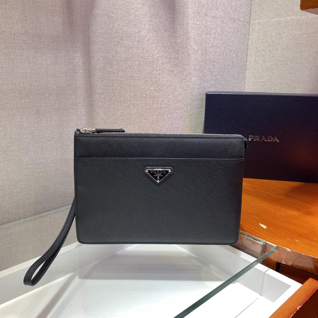 Prada Saffiano Leather Pouch - DopestKickz