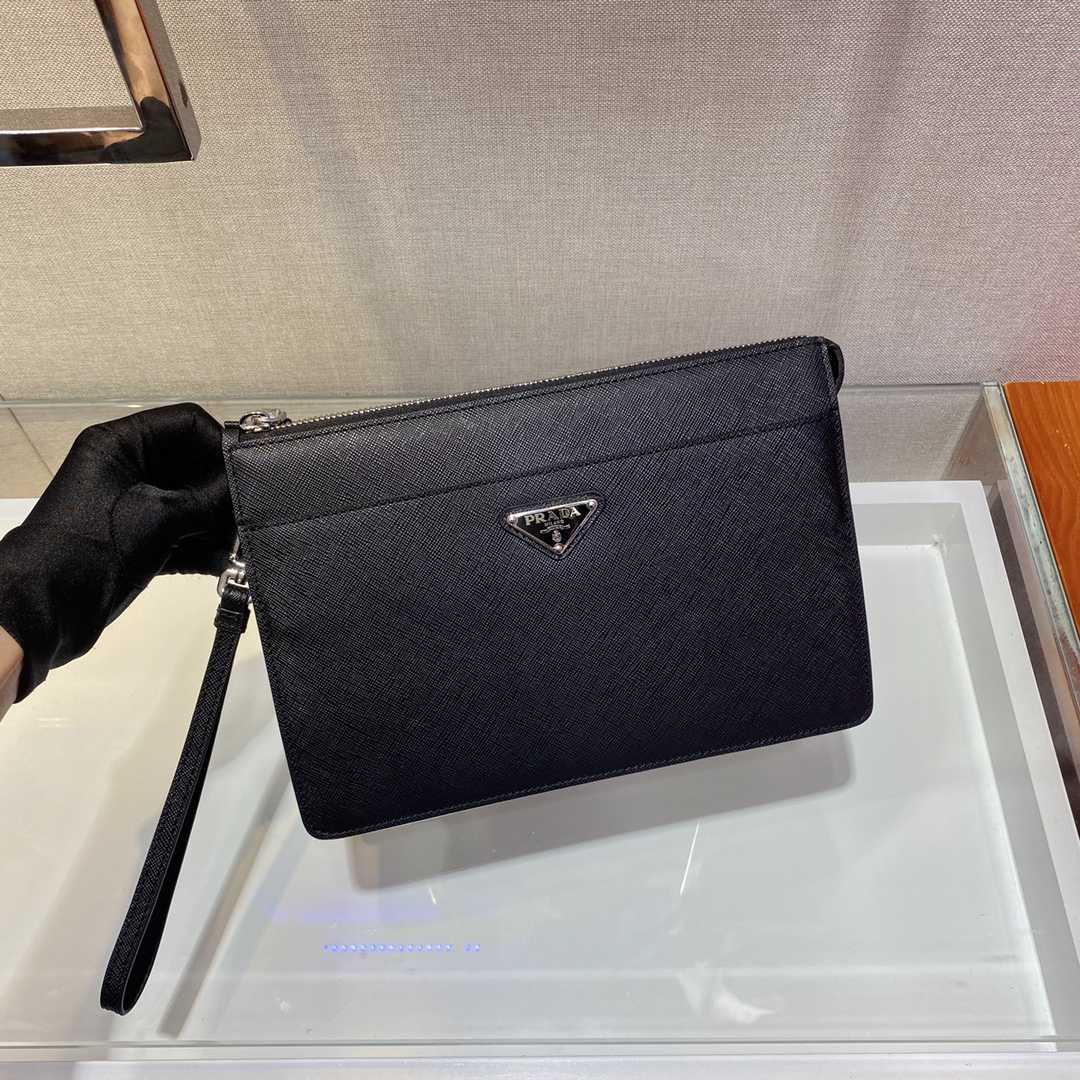 Prada Saffiano Leather Pouch - DopestKickz