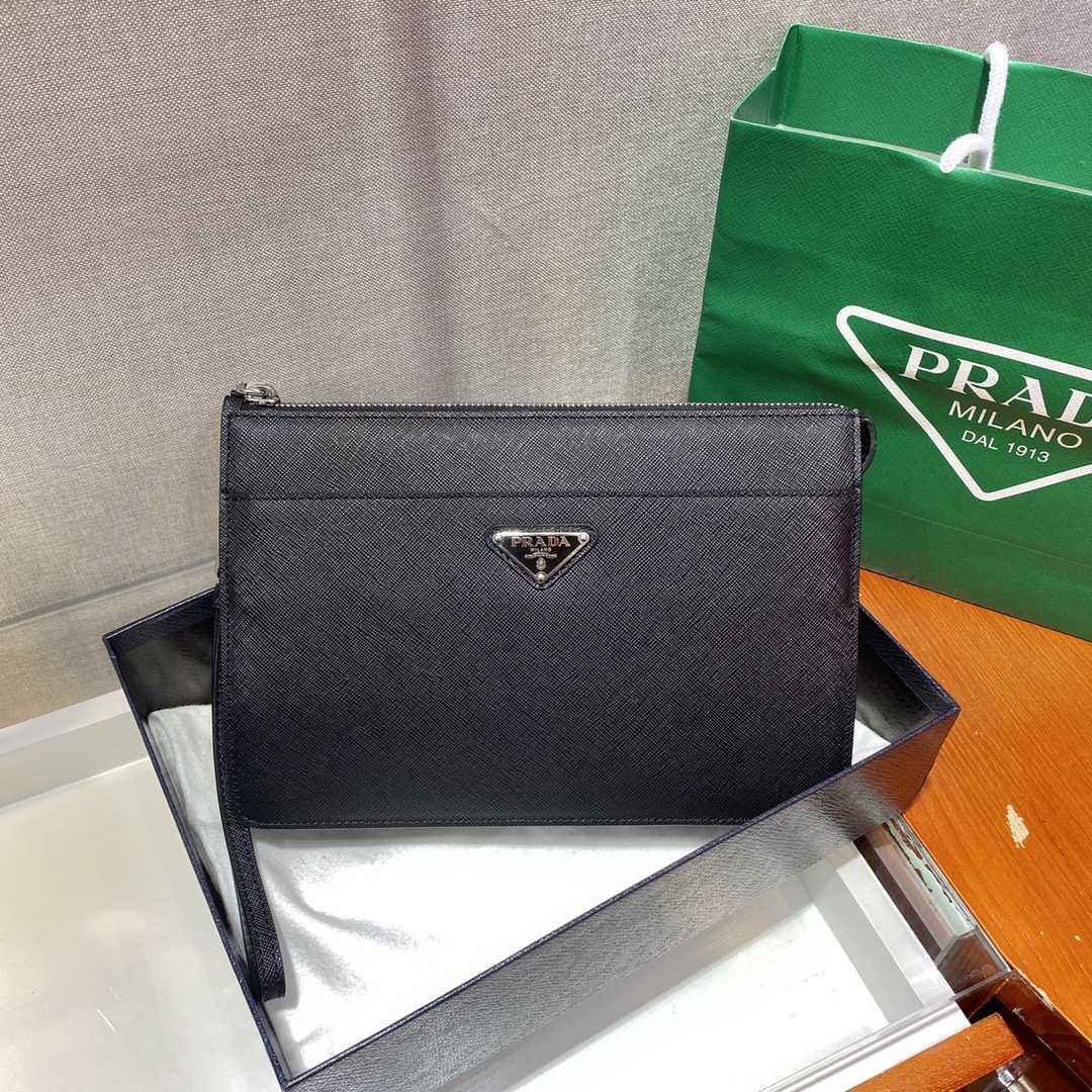 Prada Saffiano Leather Pouch - DopestKickz