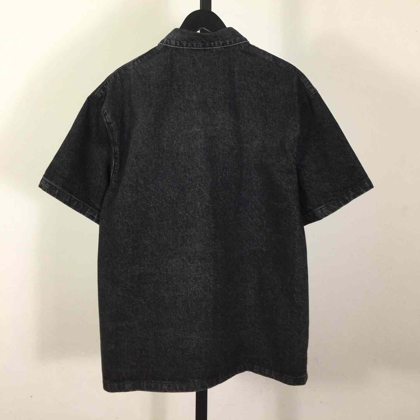 Prada Logo Denim Shirt - DopestKickz