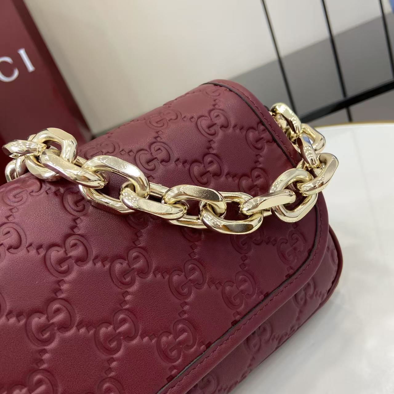 Gucci GG Emblem Small Shoulder Bag - DopestKickz