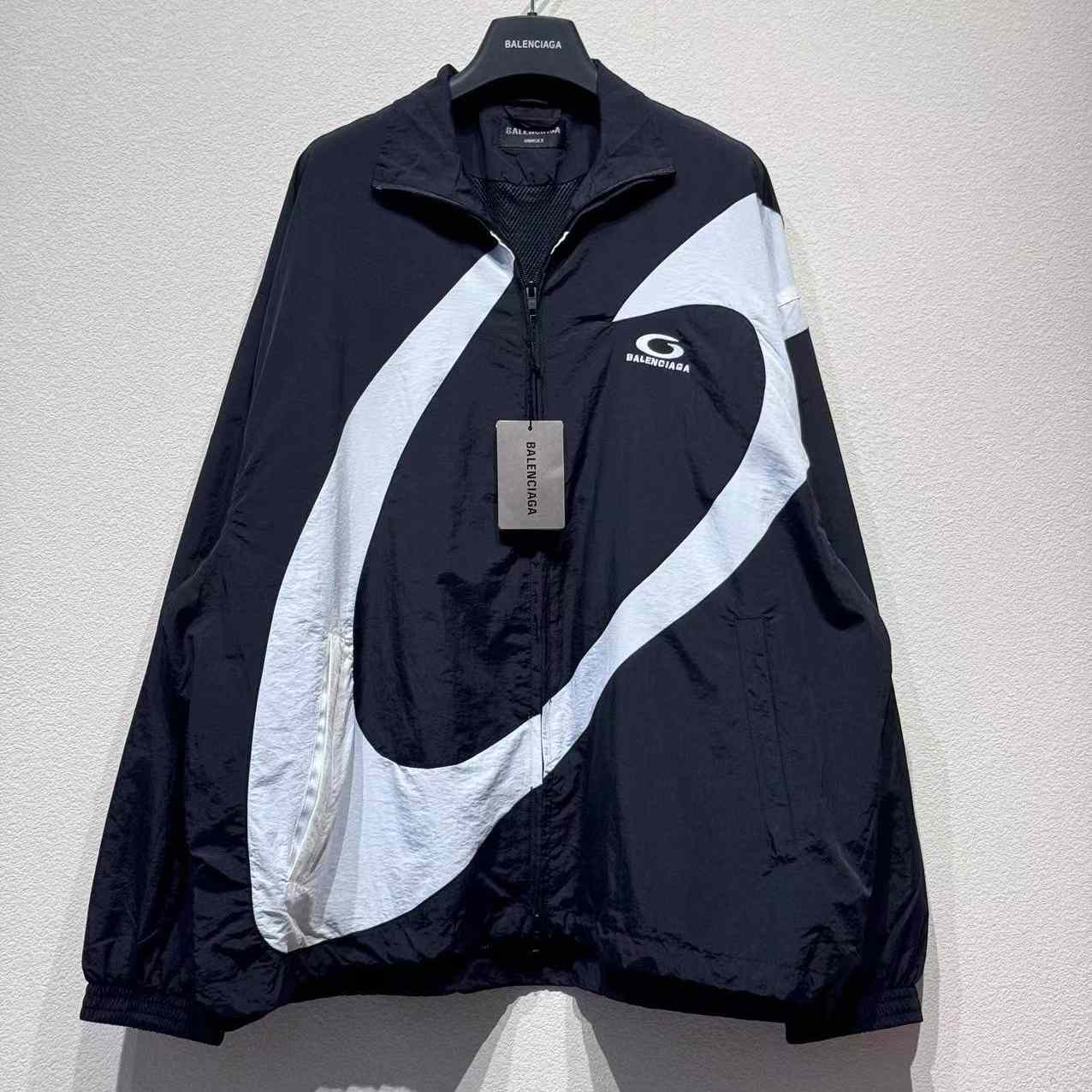 Balenciaga Loop Sports Icon Tracksuit Jacket In Black - DopestKickz