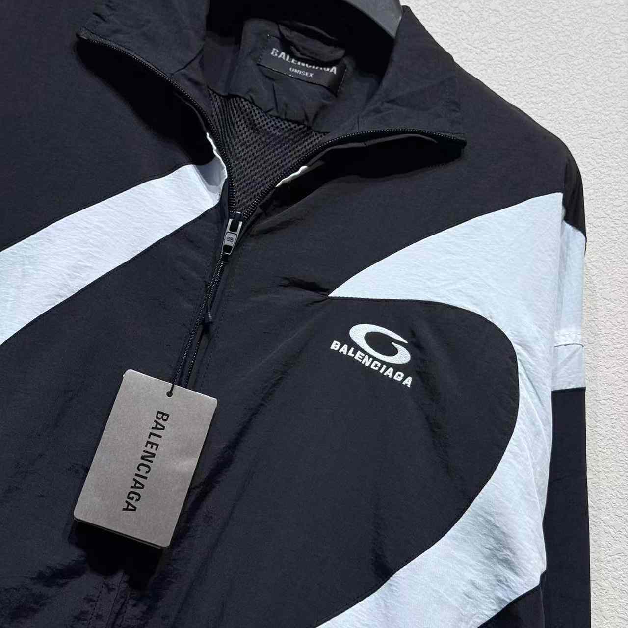 Balenciaga Loop Sports Icon Tracksuit Jacket In Black - DopestKickz
