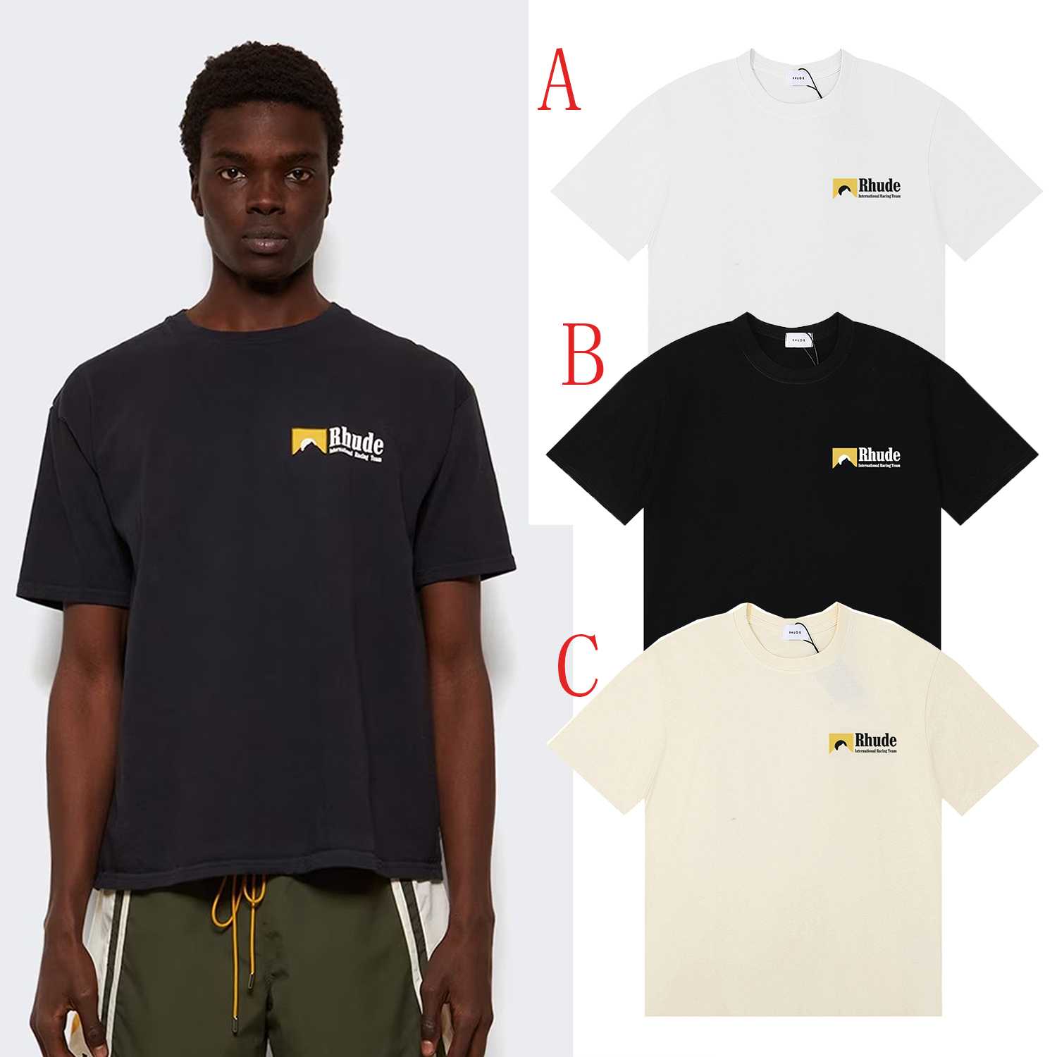Rhude International Racing Logo T-shirt - DopestKickz