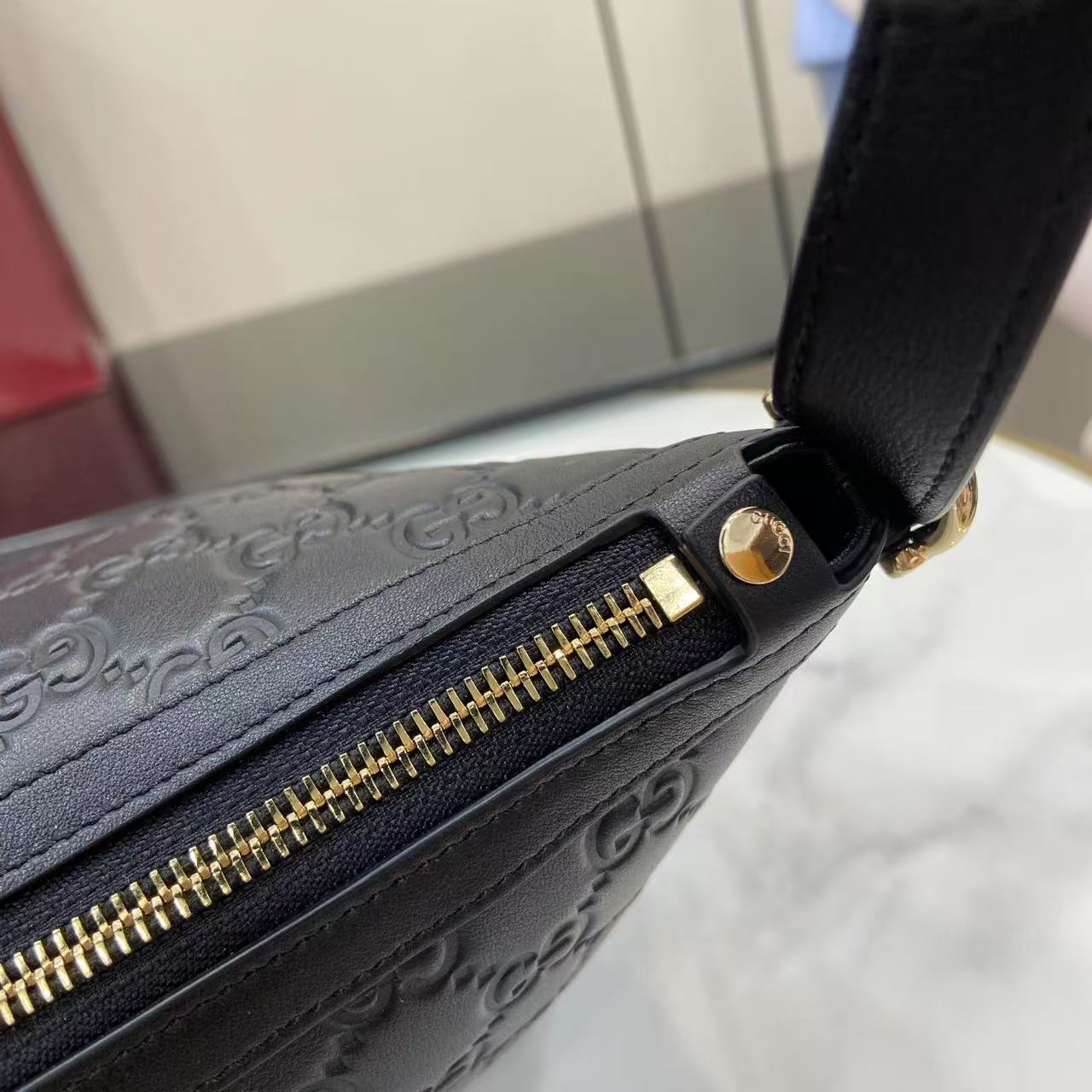 Gucci GG Emblem Medium Shoulder Bag - DopestKickz
