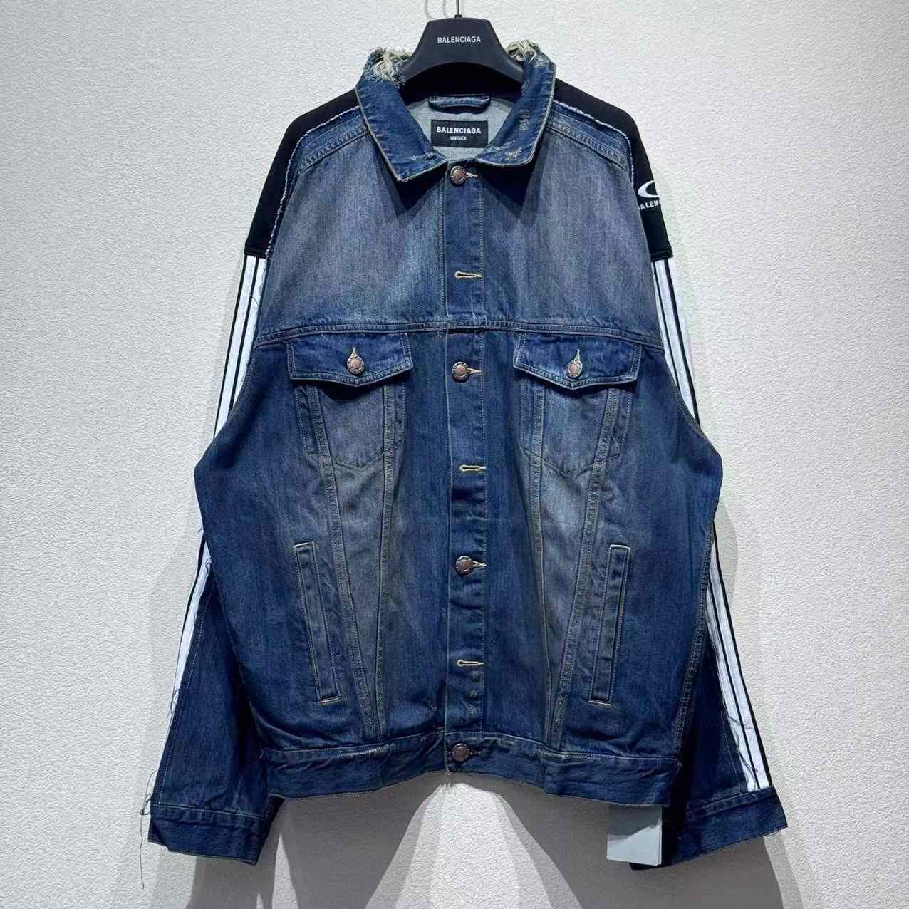 Balenciaga Cut-Up Tracksuit Jacket In Blue - DopestKickz