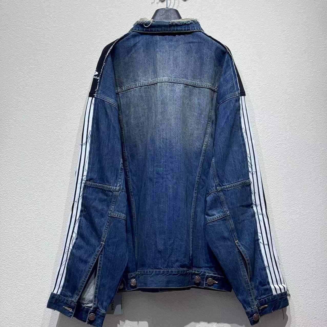 Balenciaga Cut-Up Tracksuit Jacket In Blue - DopestKickz