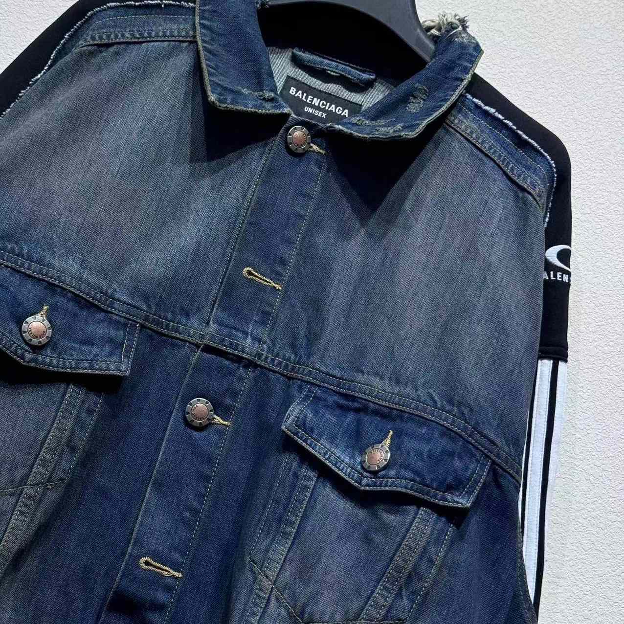 Balenciaga Cut-Up Tracksuit Jacket In Blue - DopestKickz