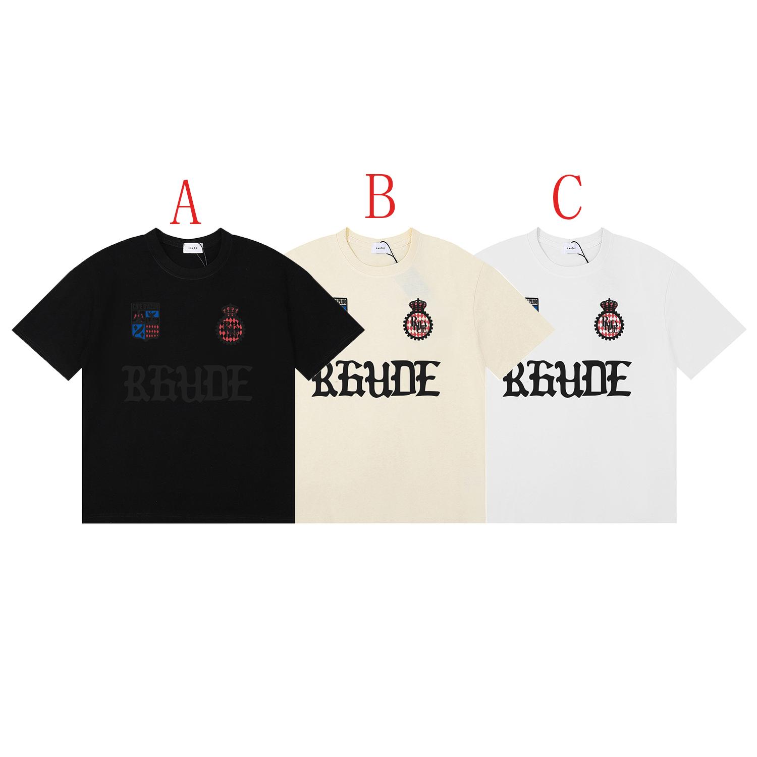 Rhude Cote D'azur Crest Oversized Tee - DopestKickz
