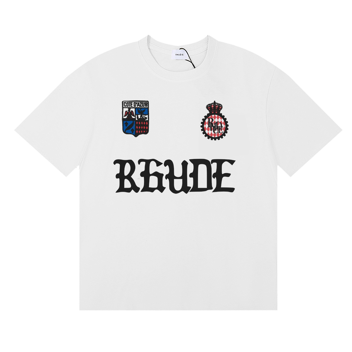 Rhude Cote D'azur Crest Oversized Tee - DopestKickz