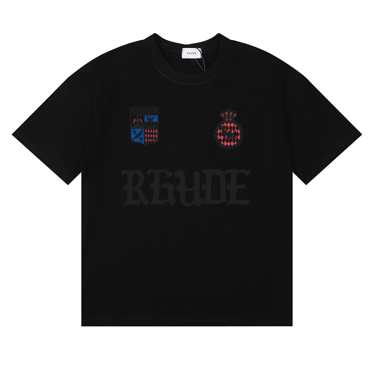 Rhude Cote D'azur Crest Oversized Tee - DopestKickz