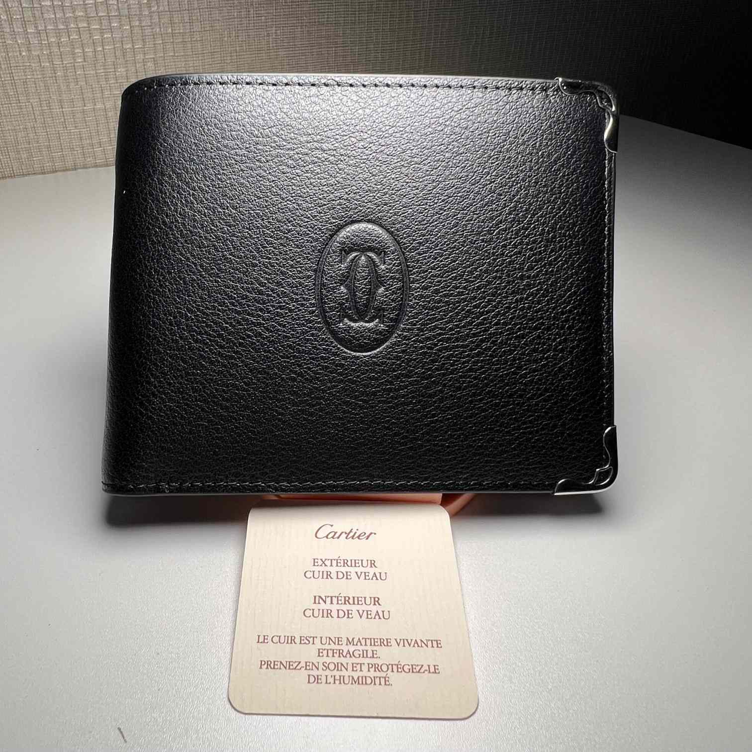 Cartier BlackRed Leather Double Logo Wallet  12*9.5cm - DopestKickz