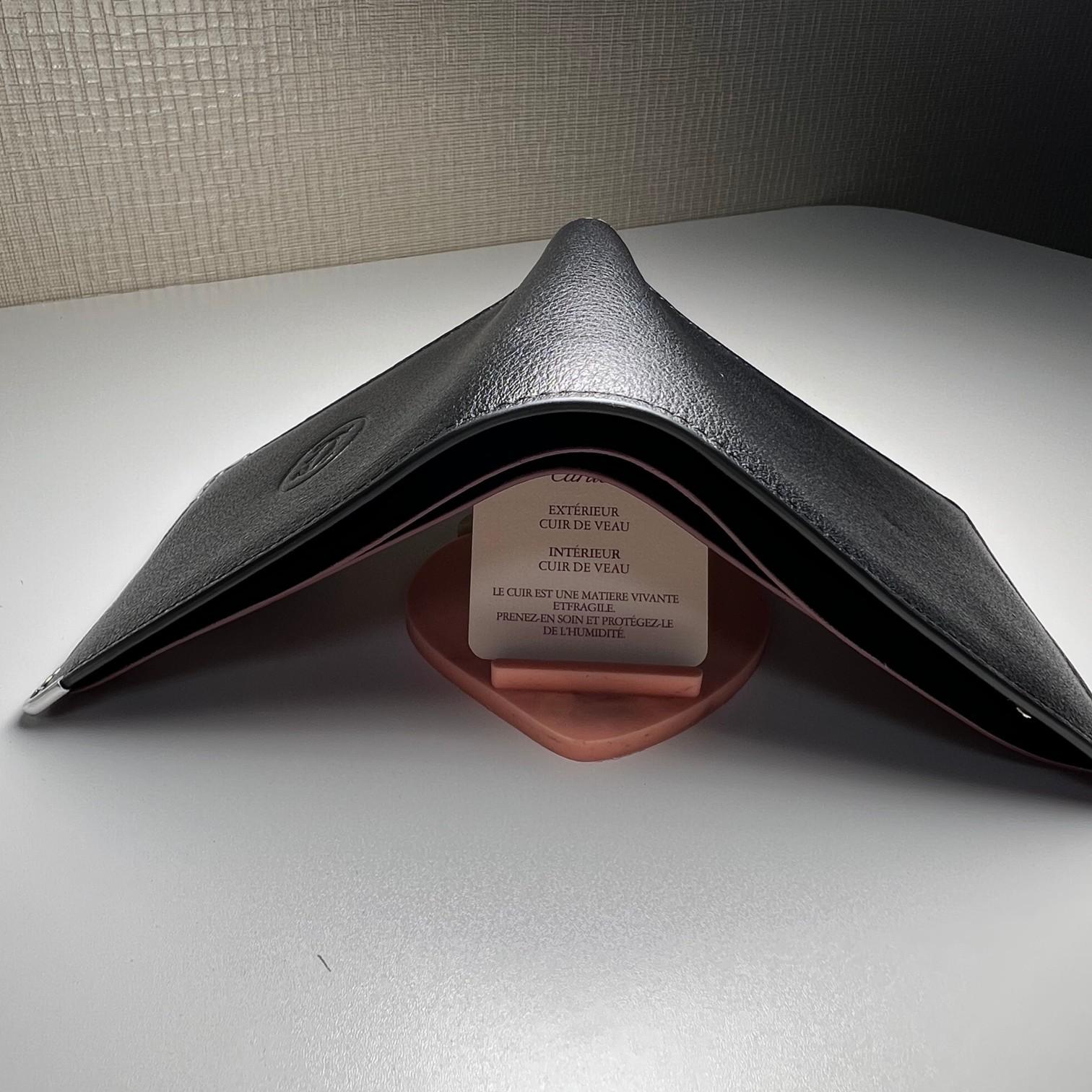 Cartier BlackRed Leather Double Logo Wallet  12*9.5cm - DopestKickz