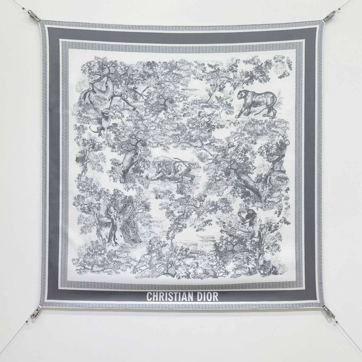 Dior Toile de Jouy Sauvage 90 Square Scarf  - DopestKickz