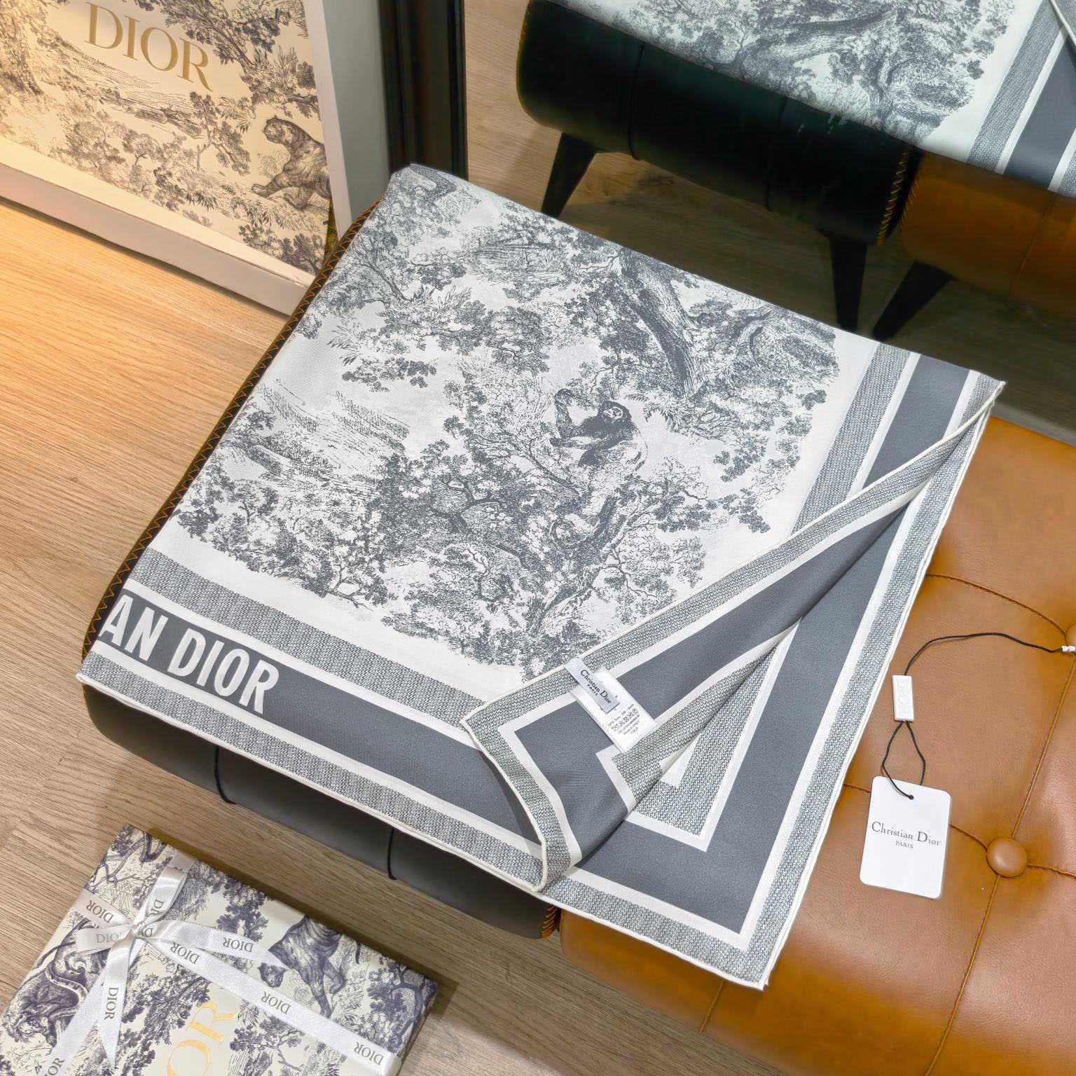 Dior Toile de Jouy Sauvage 90 Square Scarf  - DopestKickz