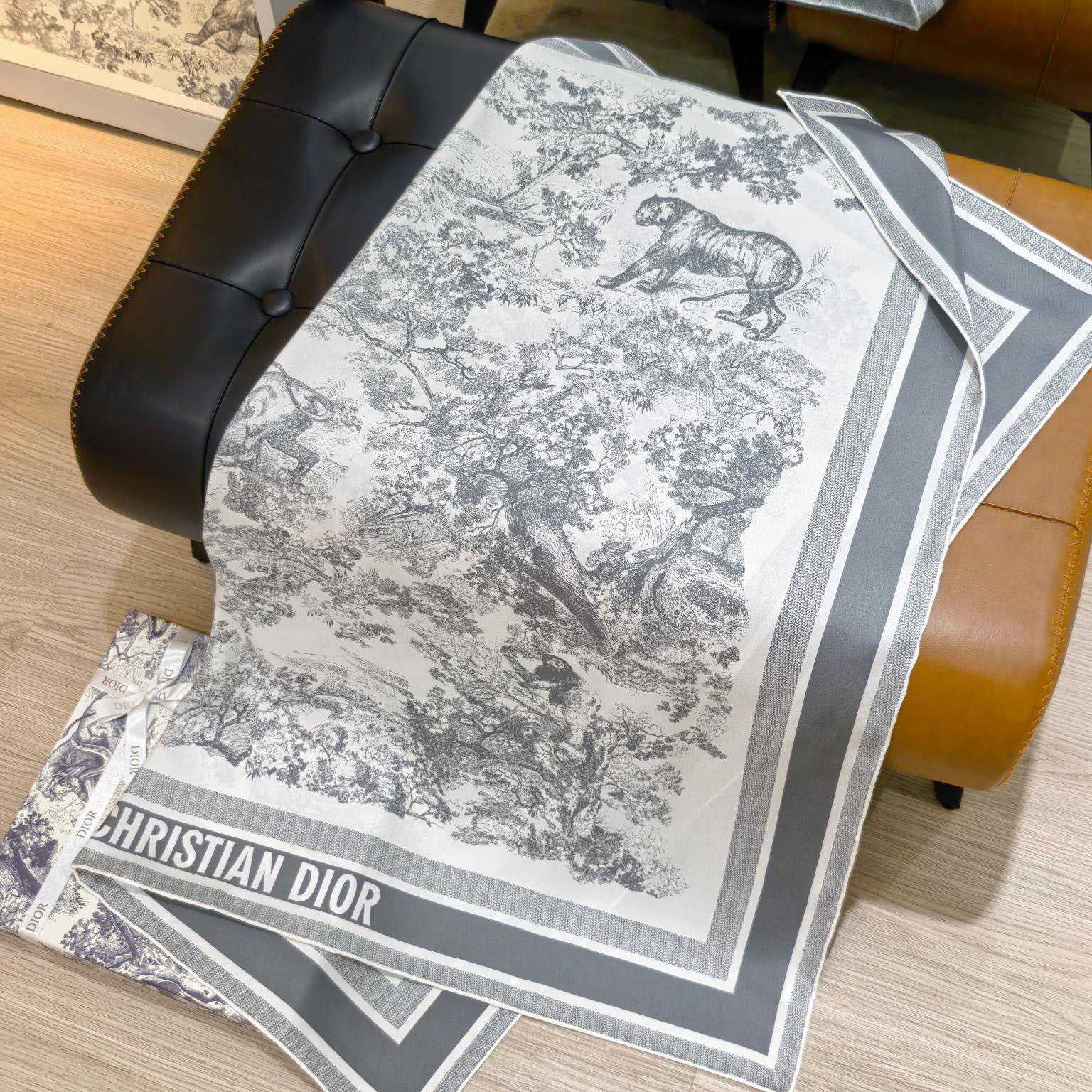 Dior Toile de Jouy Sauvage 90 Square Scarf  - DopestKickz
