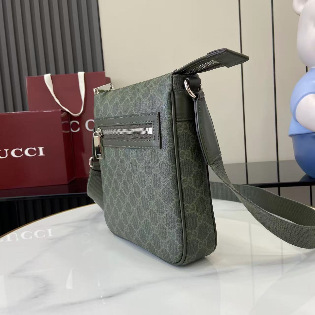 Gucci GG Monogram Small Messenger Bag - DopestKickz