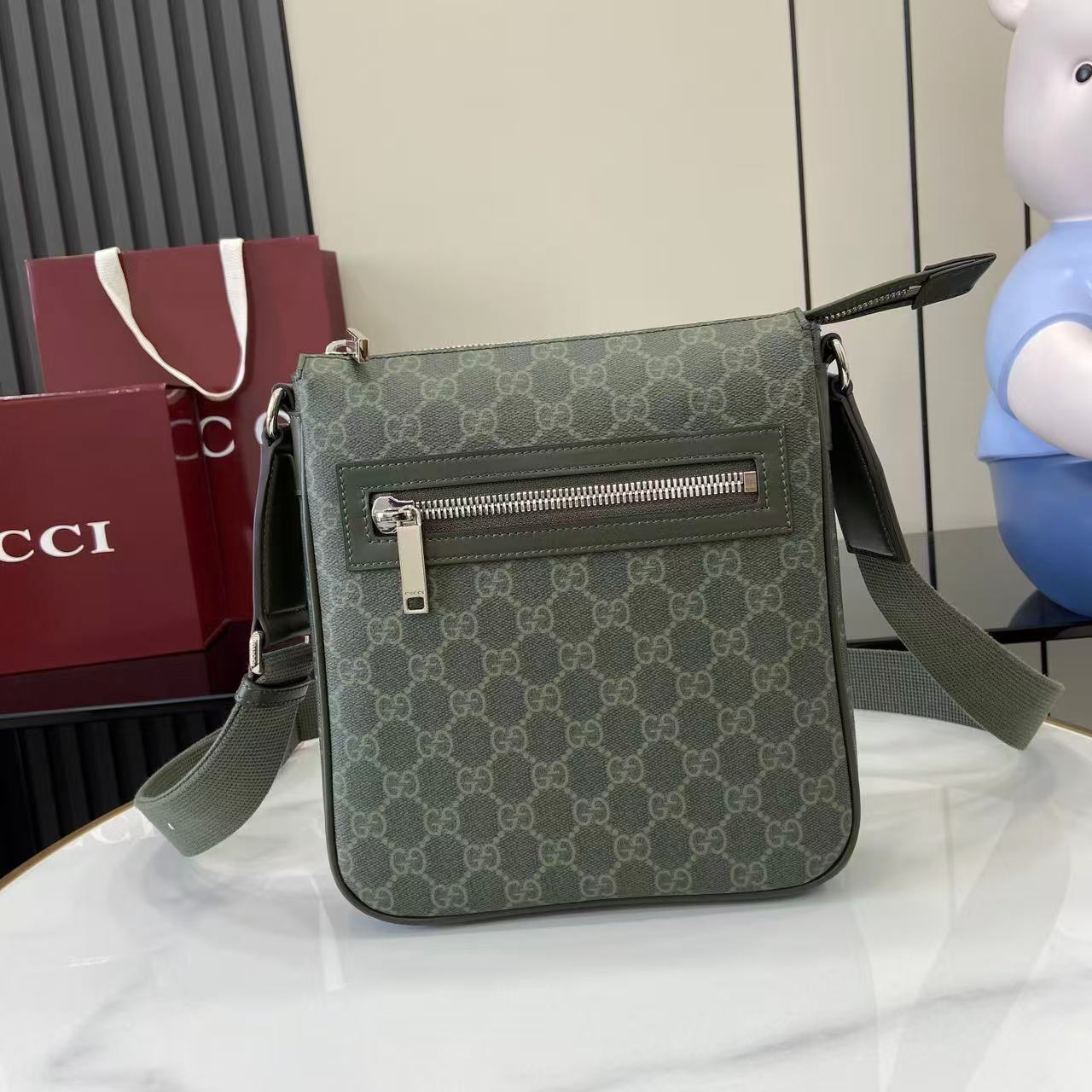 Gucci GG Monogram Small Messenger Bag - DopestKickz