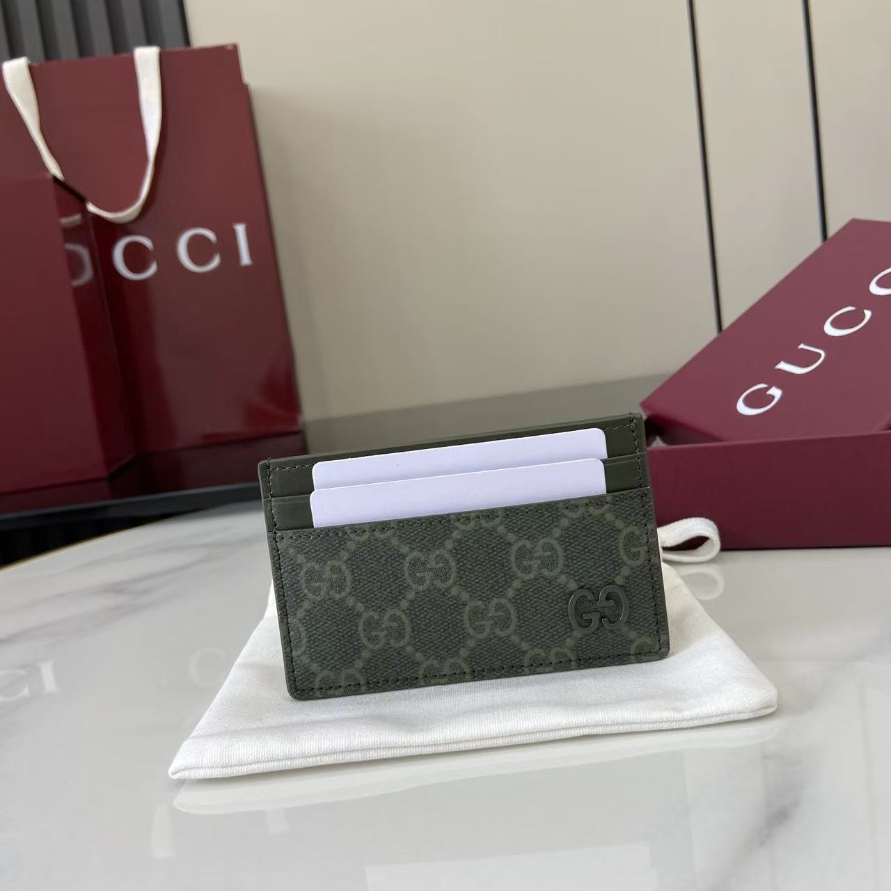 Gucci GG Monogram Long Card Case - DopestKickz