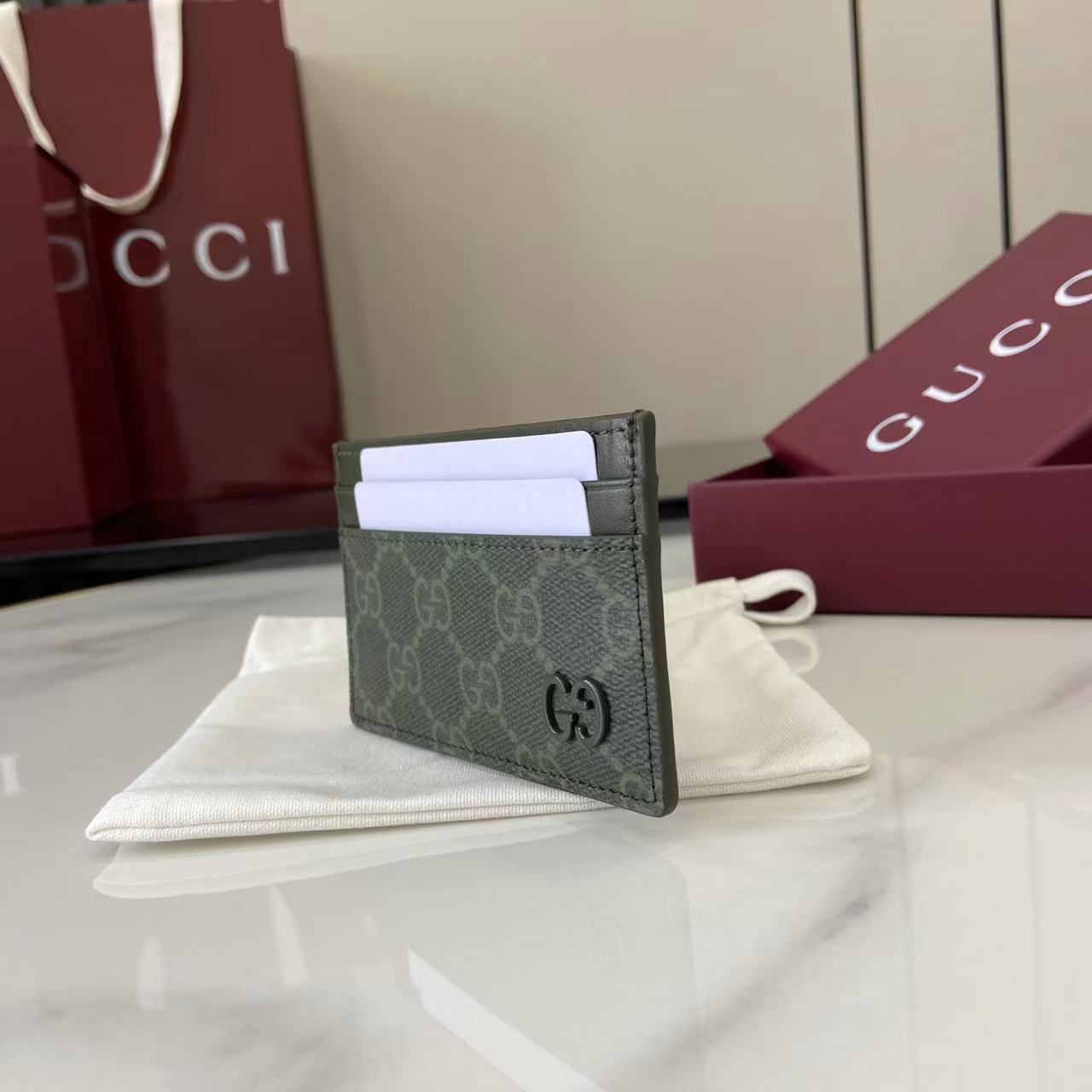 Gucci GG Monogram Long Card Case - DopestKickz