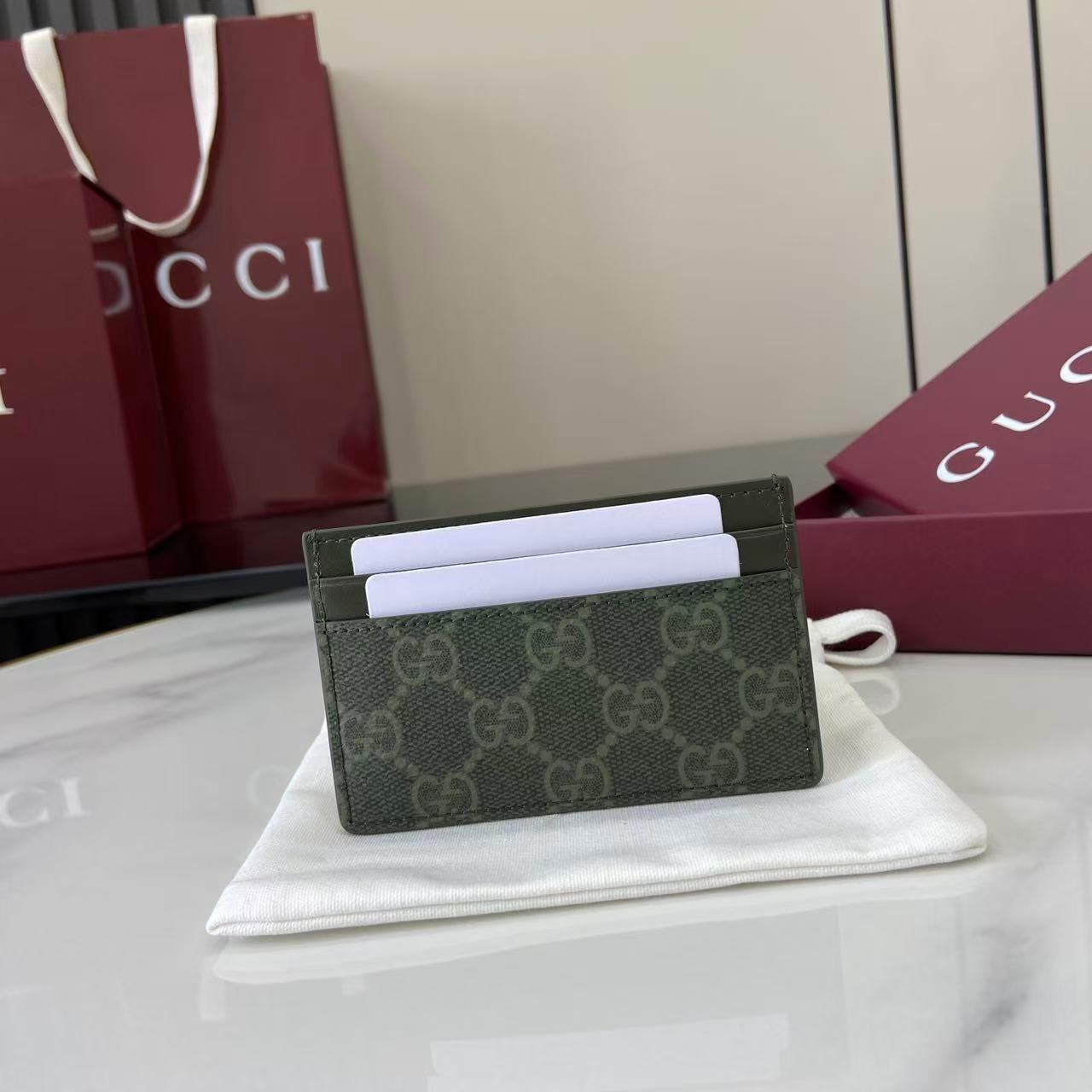 Gucci GG Monogram Long Card Case - DopestKickz