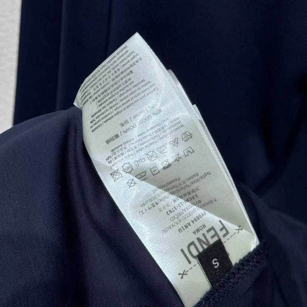 Fendi Blue Cotton T-shirt - DopestKickz